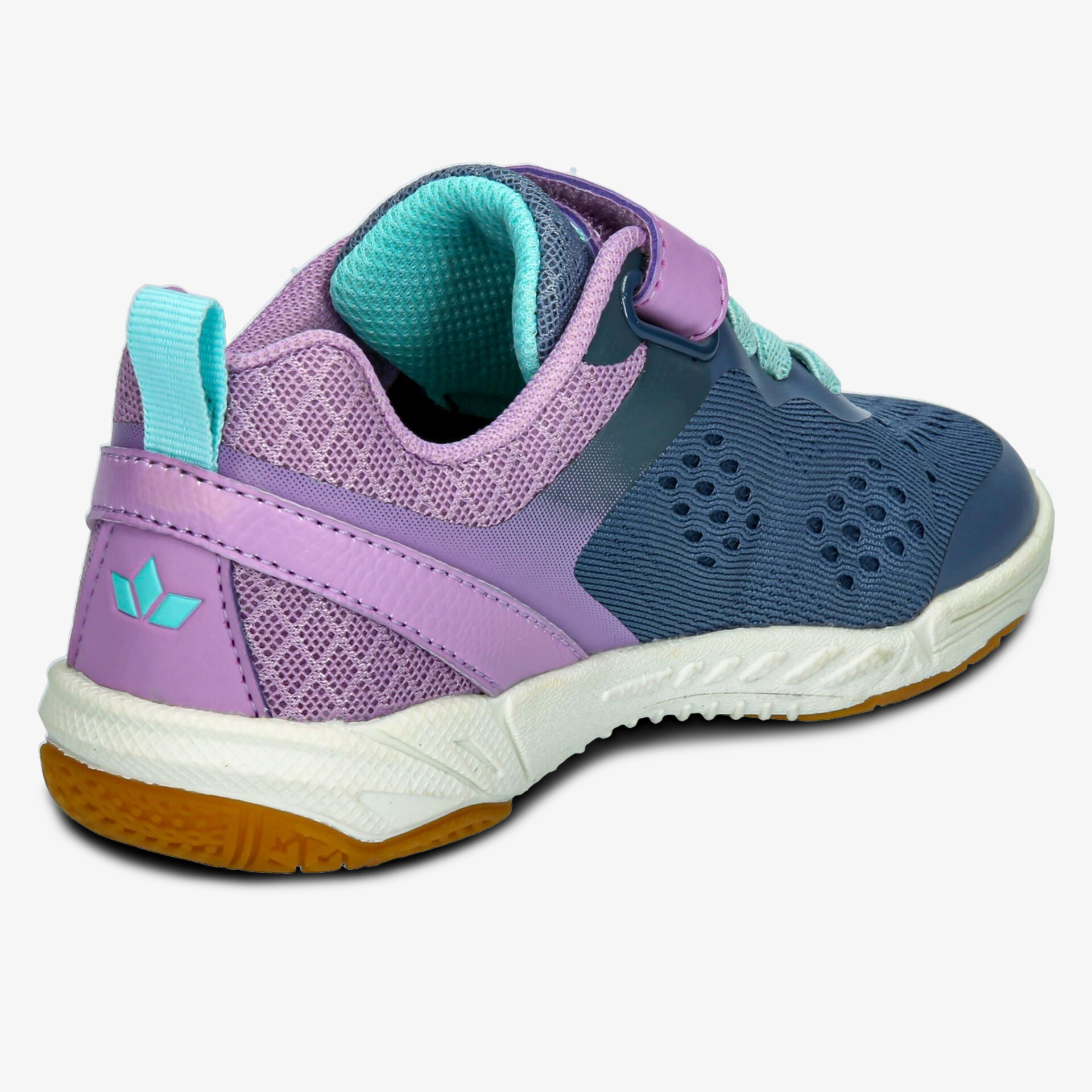 Komfortabler Sportschuh mit atmungsaktivem Mesh, flexiblem Klettverschluss und rutschfester Sohle in blau und lila