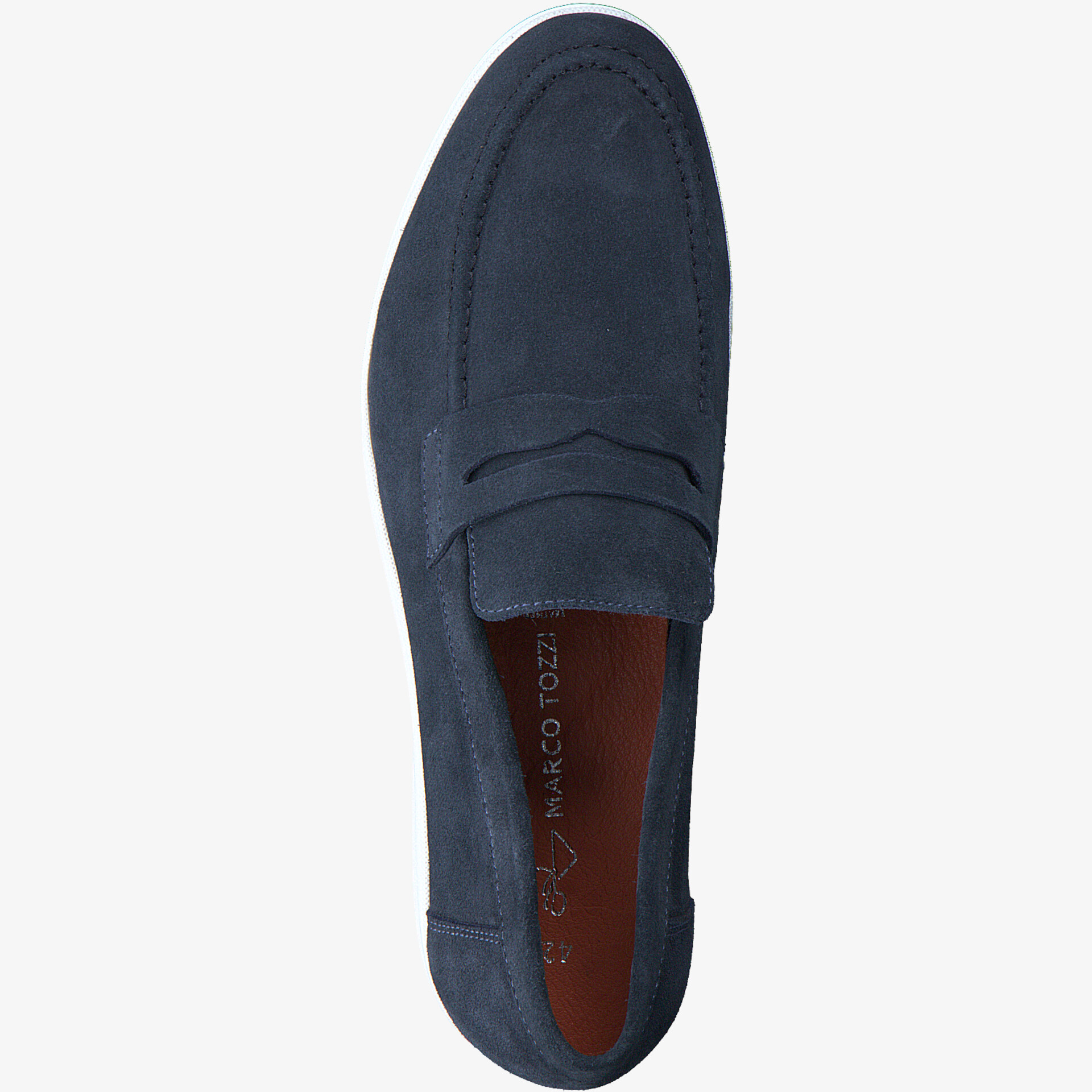 Blauer Wildleder Slipper mit weichem Material und rutschfester Sohle, komfortabel und elegant geformt