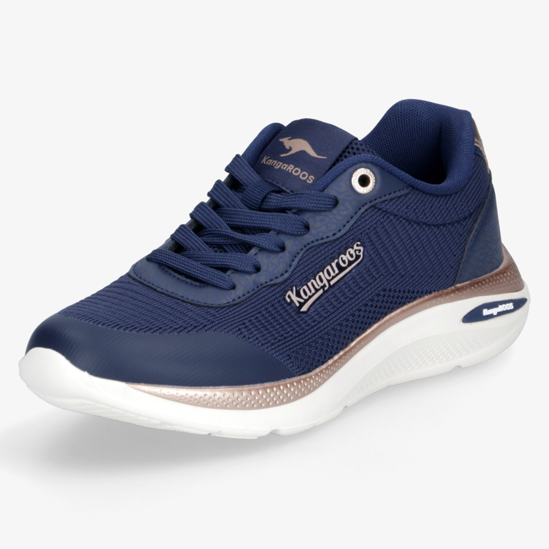 Moderner sportlicher Sneaker in Blau mit weißer Sohle, atmungsaktiv und leicht für optimalen Tragekomfort