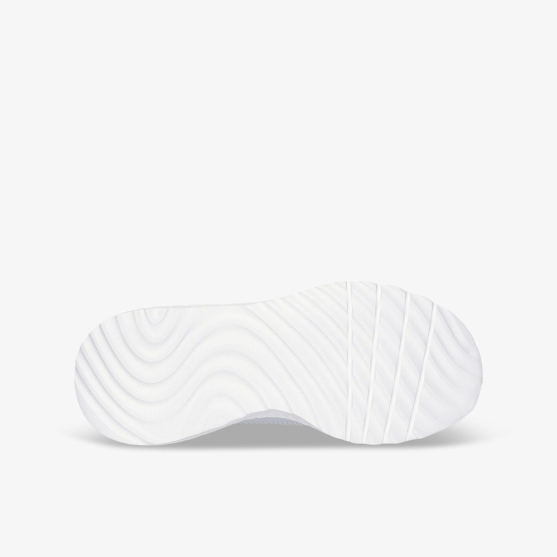 Weiße Schuhsohle mit rutschfestem, flexiblem und komfortablem Profil für optimalen Halt und lange Nutzung