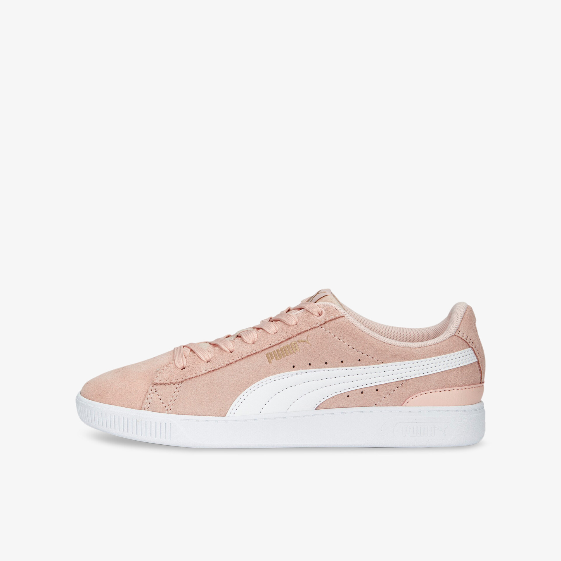 Eleganter Sneaker in zartem Rosa mit weißem Akzent, ideal für Freizeit und urbanen Stil.