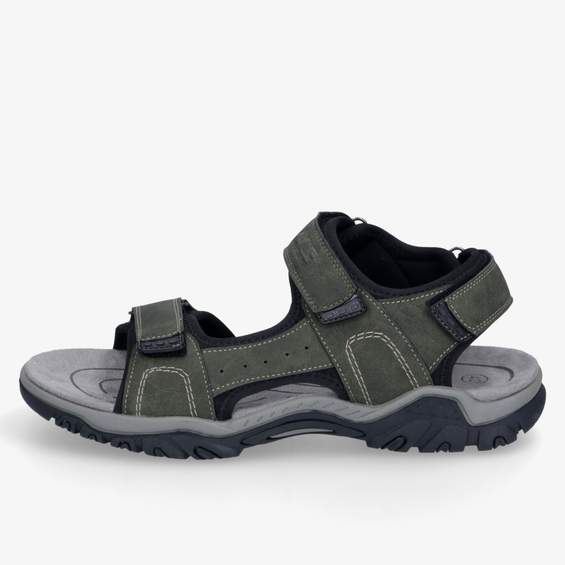 Bequeme Outdoor-Sandale mit rutschfester Profilsohle und verstellbaren Klettverschlüssen für optimalen Halt und Komfort