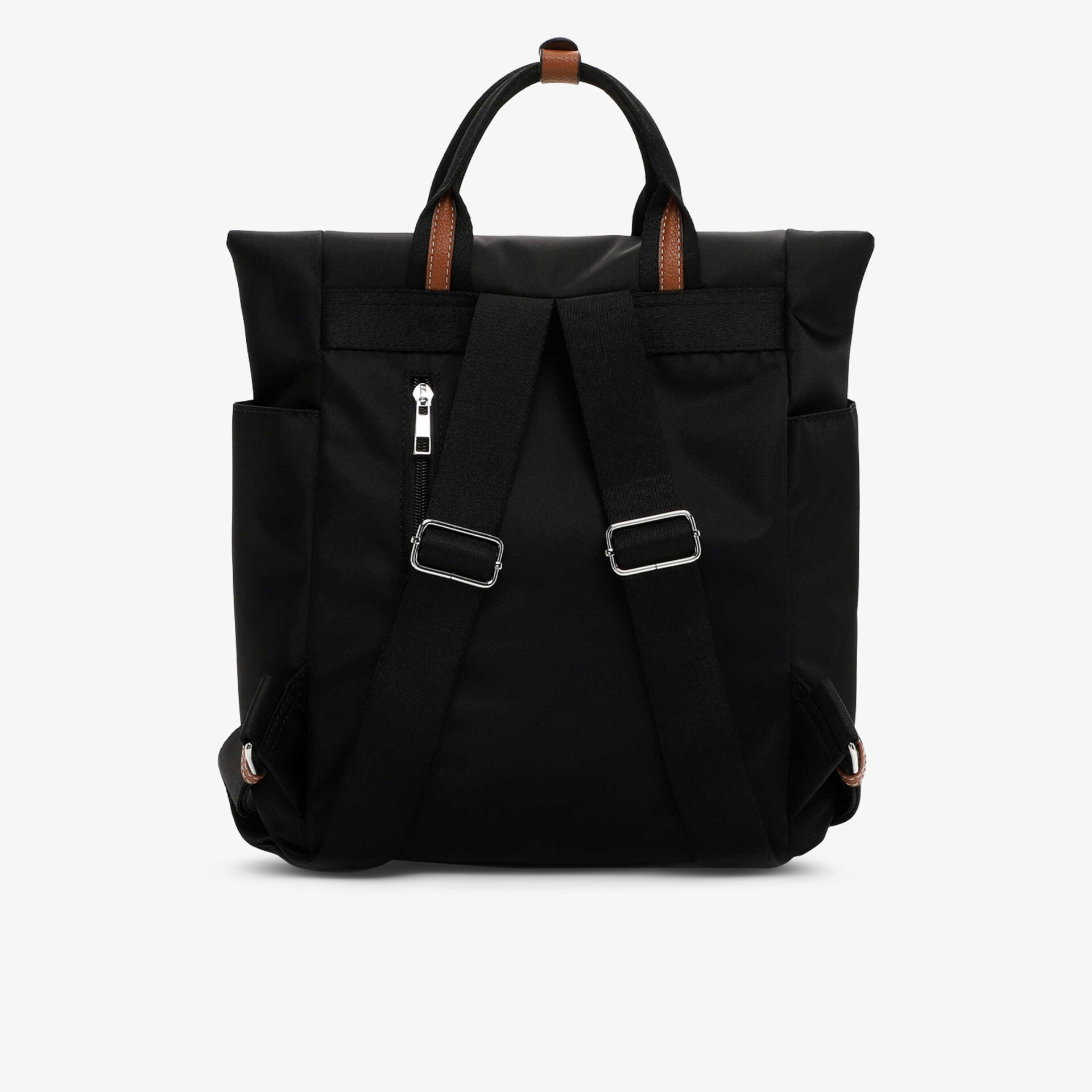 Moderner schwarzer Rucksack aus robustem Material mit verstellbaren Schultergurten, ideal für Alltag und Freizeit