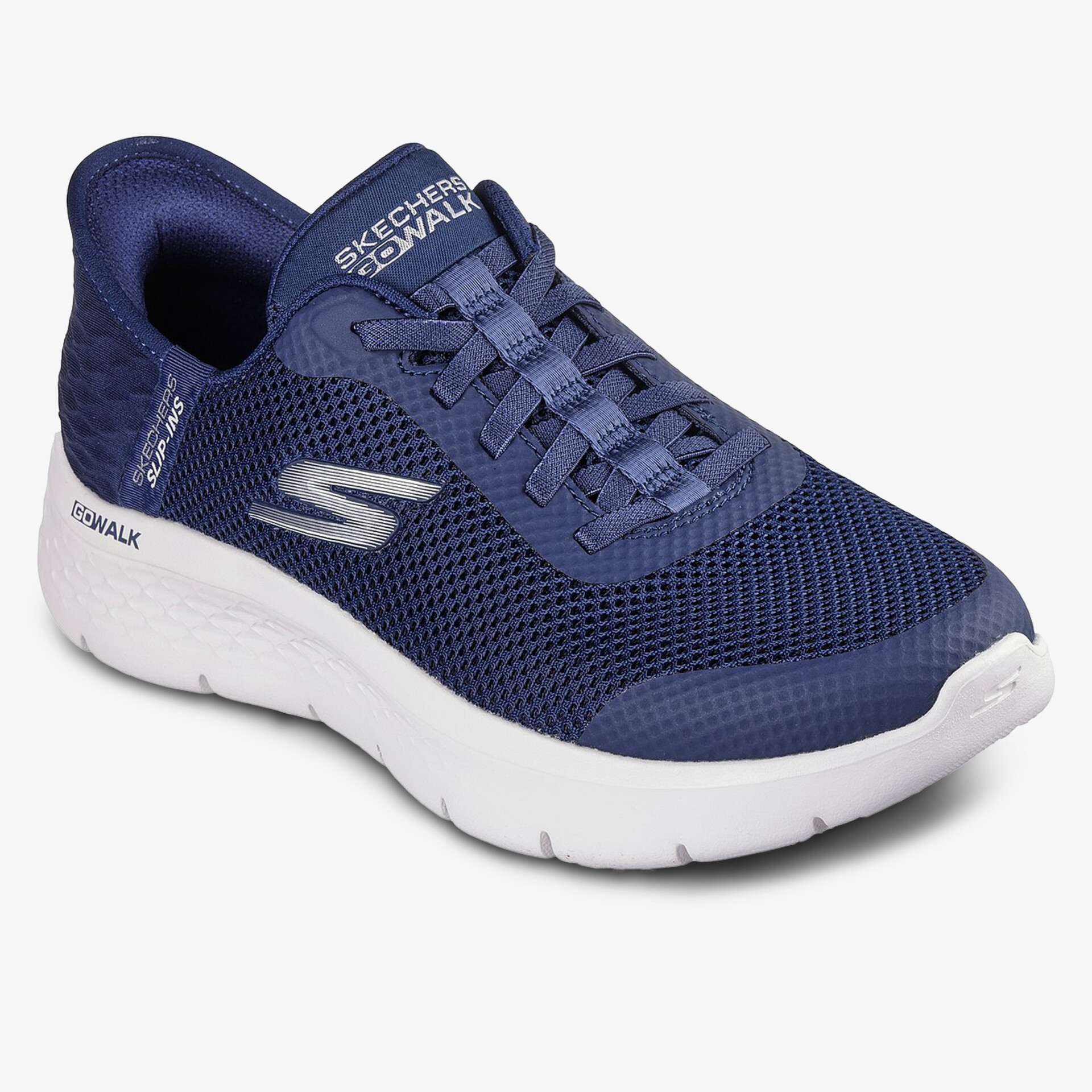 Moderner blauer Sneaker mit atmungsaktivem Obermaterial und flexibler Sohle, ideal für sportliche Aktivitäten.