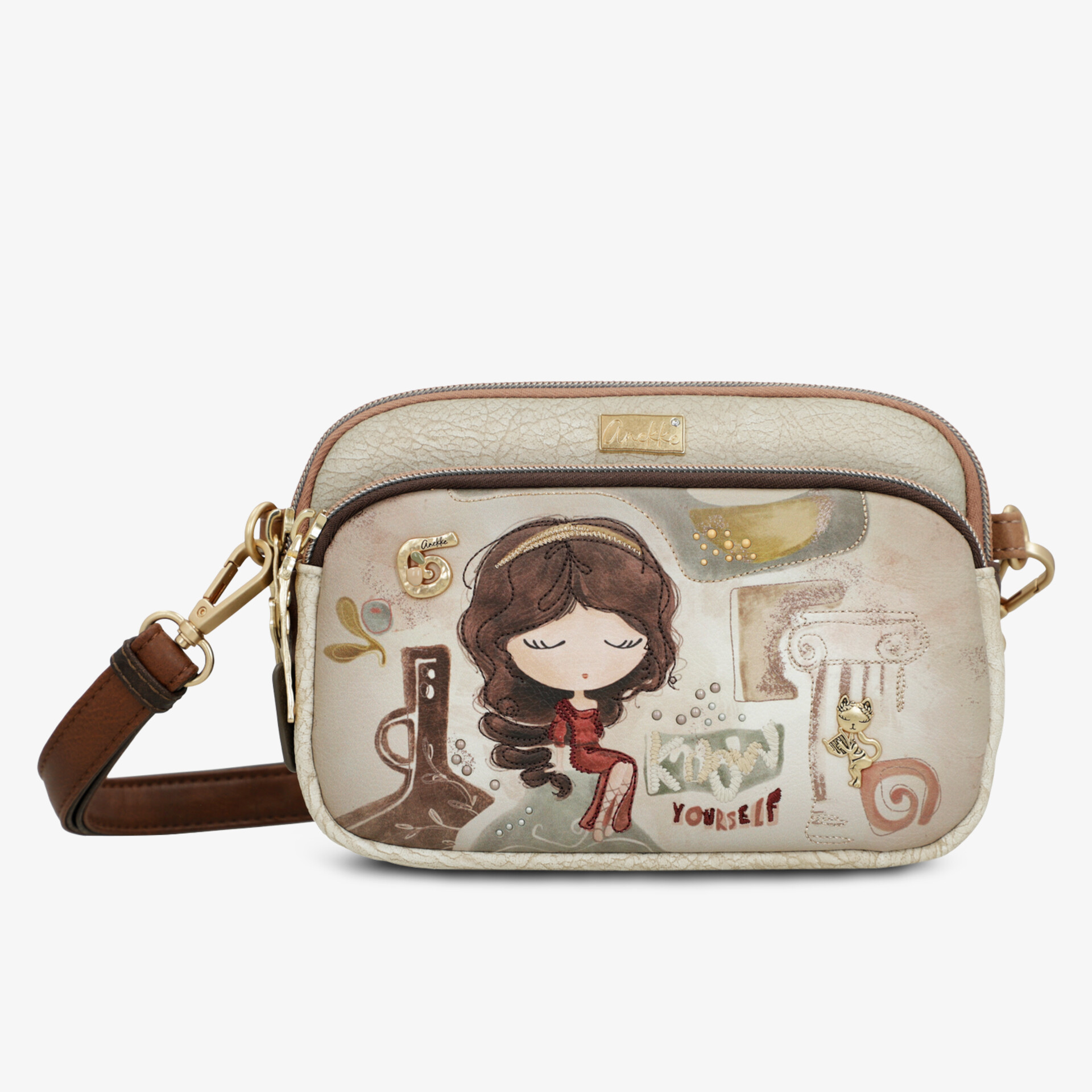 Modische Tasche mit Cartoon-Design und verstellbarem Schulterriemen aus hochwertigem Material.
