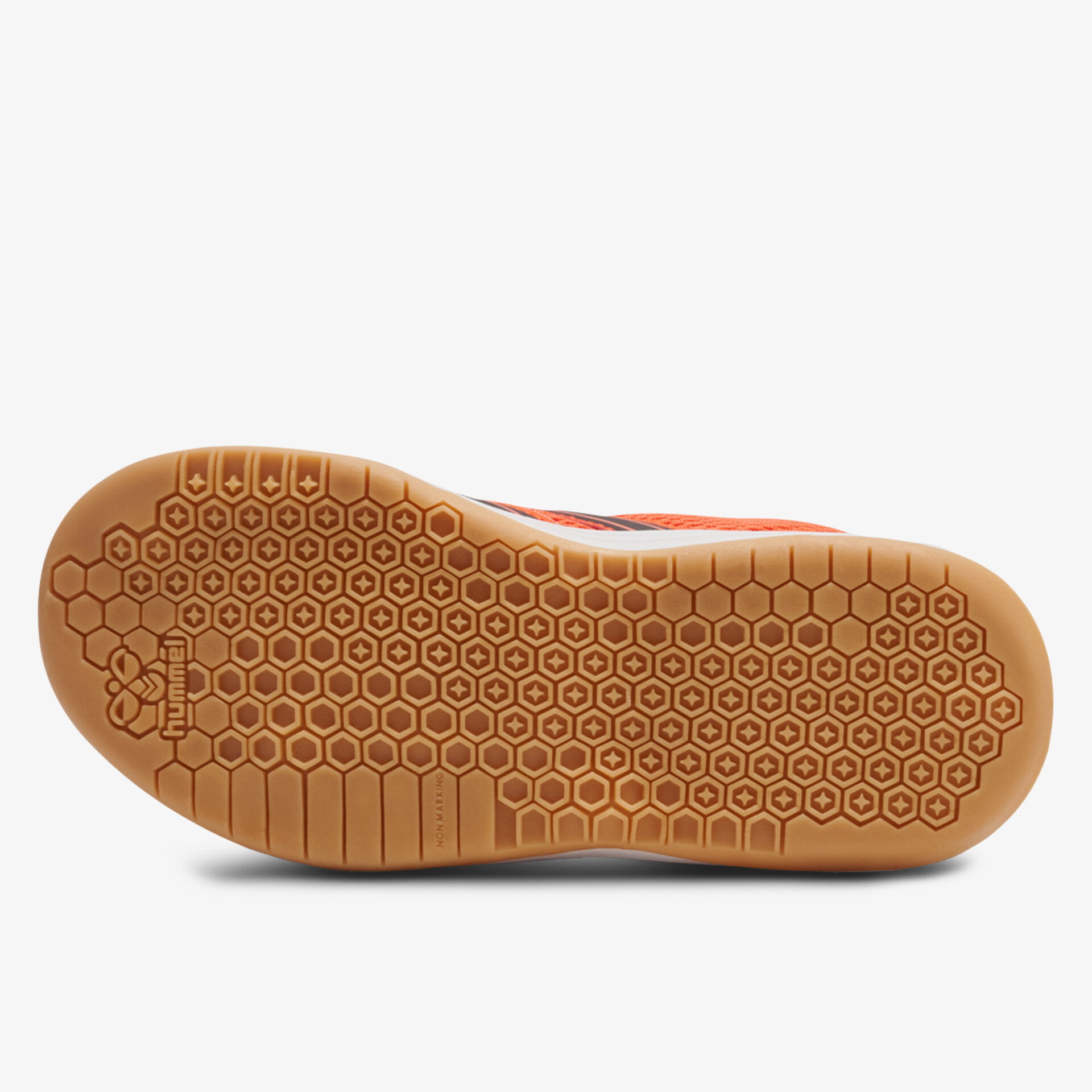 Detailaufnahme der flexiblen und rutschfesten Sohlenstruktur mit hexagonalem Profil für optimalen Halt