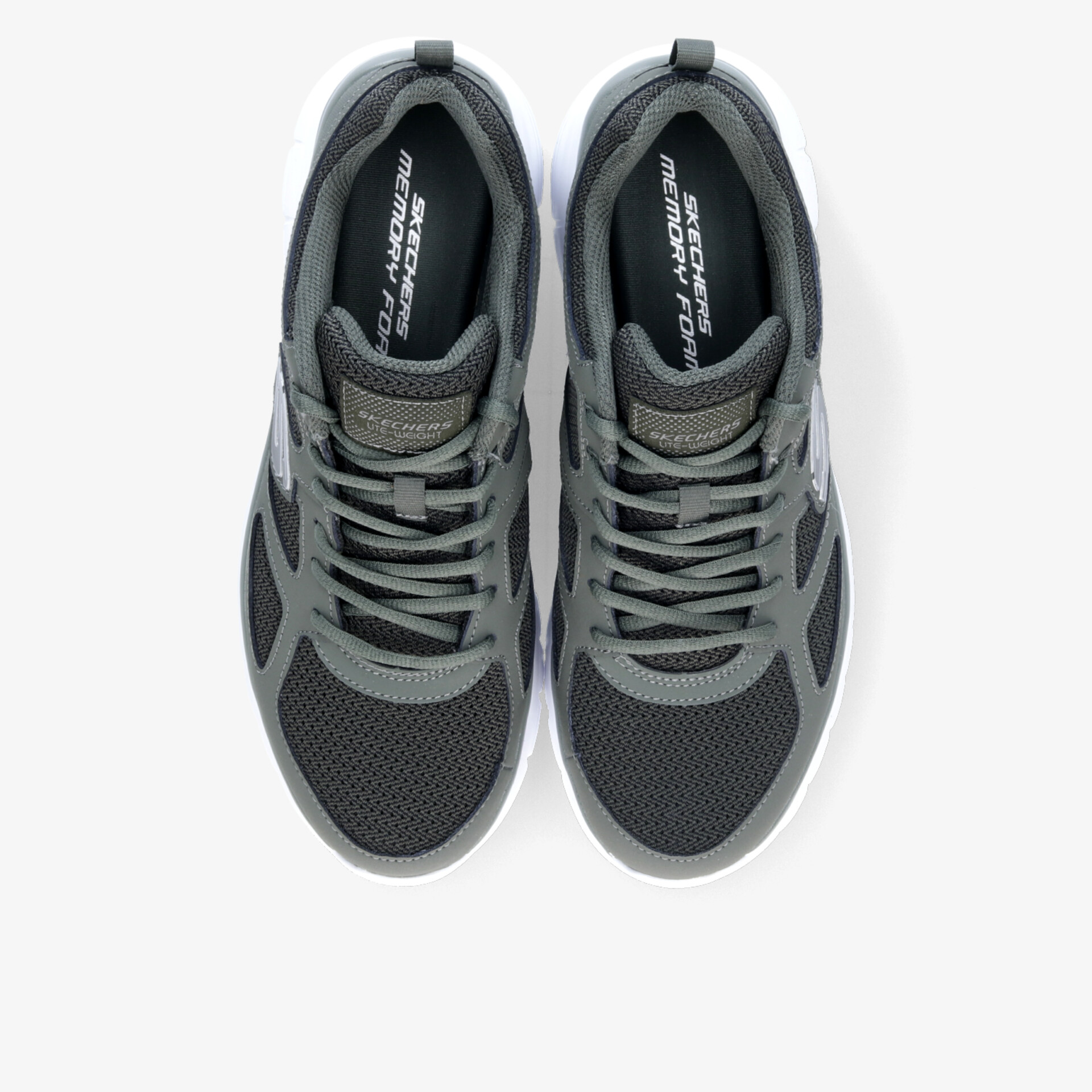 Leichte graue Sportschuhe mit robusten Schnürsenkeln, atmungsaktivem Material und gepolstertem Komfort von oben