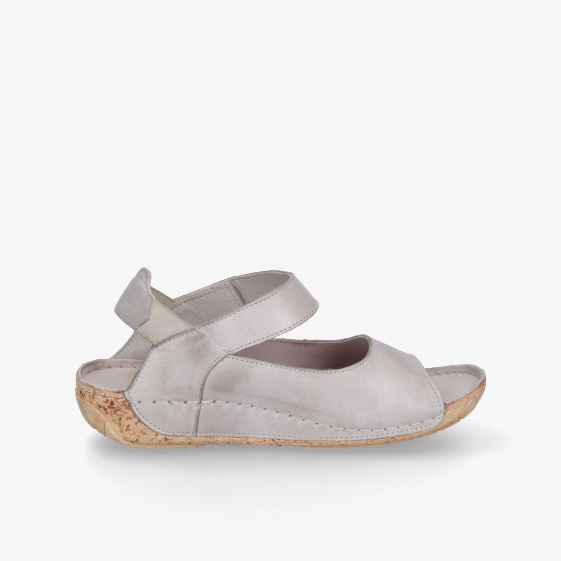 Bequeme Ledersandale mit verstellbarem Klettverschluss und atmungsaktivem Design für optimalen Tragekomfort.