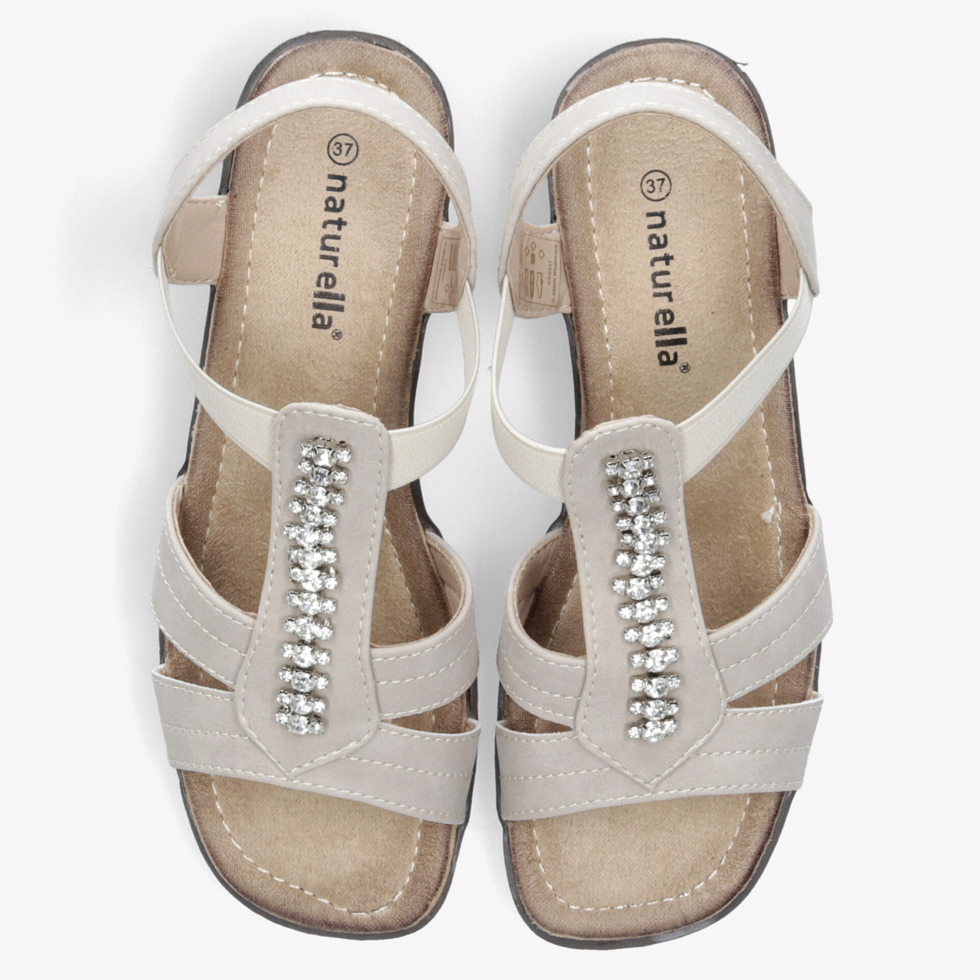 Bequeme Sandalen mit verstellbarem Riemen und funkelnder Steinverzierung, weich gepolstert für angenehmen Tragekomfort