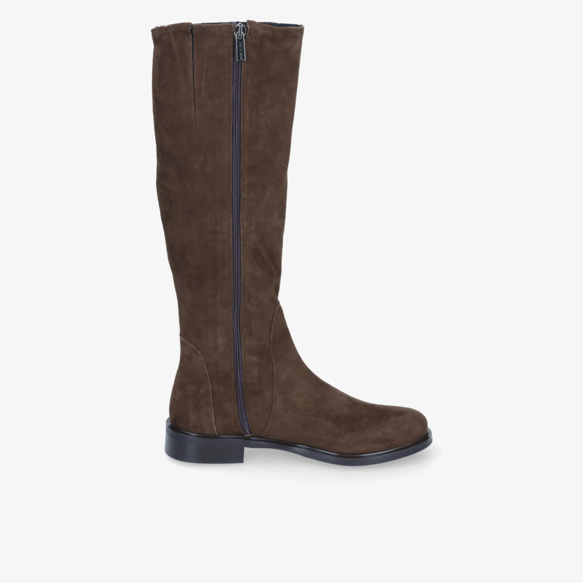 Eleganter brauner Stiefel mit komfortabler Passform und praktischem Reißverschluss, passend für viele Anlässe