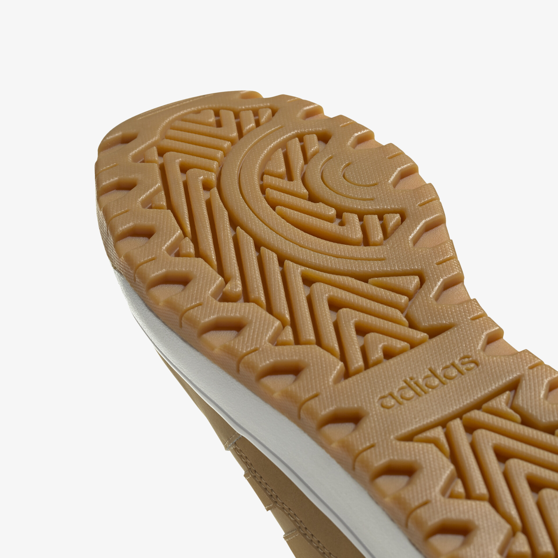 Detailaufnahme der robusten, rutschfesten Adidas Laufschuhsohle mit profilierter Oberfläche für optimale Traktion