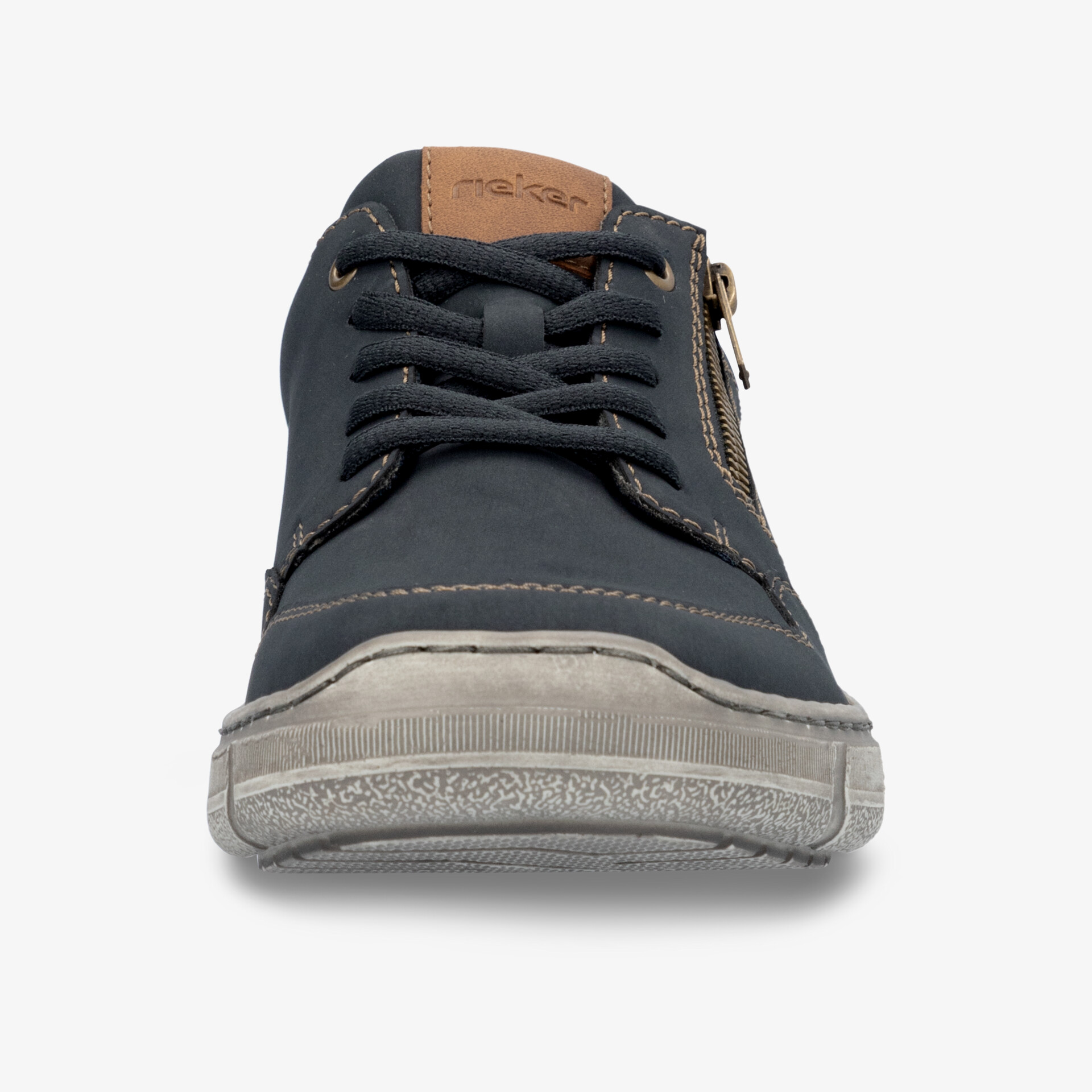 Robuster und bequemer Schuh mit Reißverschluss und Schnürung in sportlichem Design, profilierte Sohle für optimalen Halt