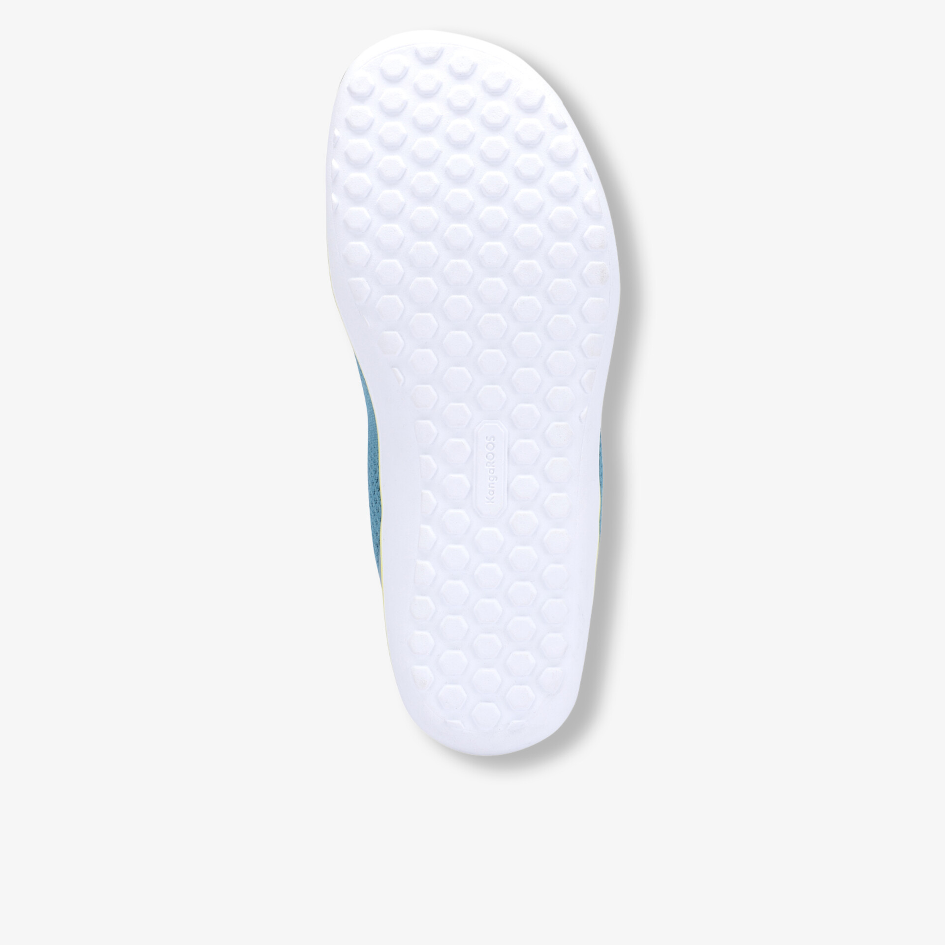 Weiße Schuhsohle mit rutschfestem Profil für optimalen Halt und hohen Tragekomfort