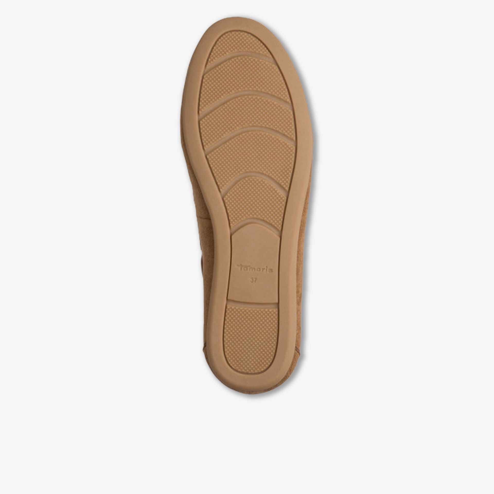 Rutschfeste und strapazierfähige Schuhsohle aus Gummi für bequemen Halt auf verschiedenen Oberflächen.