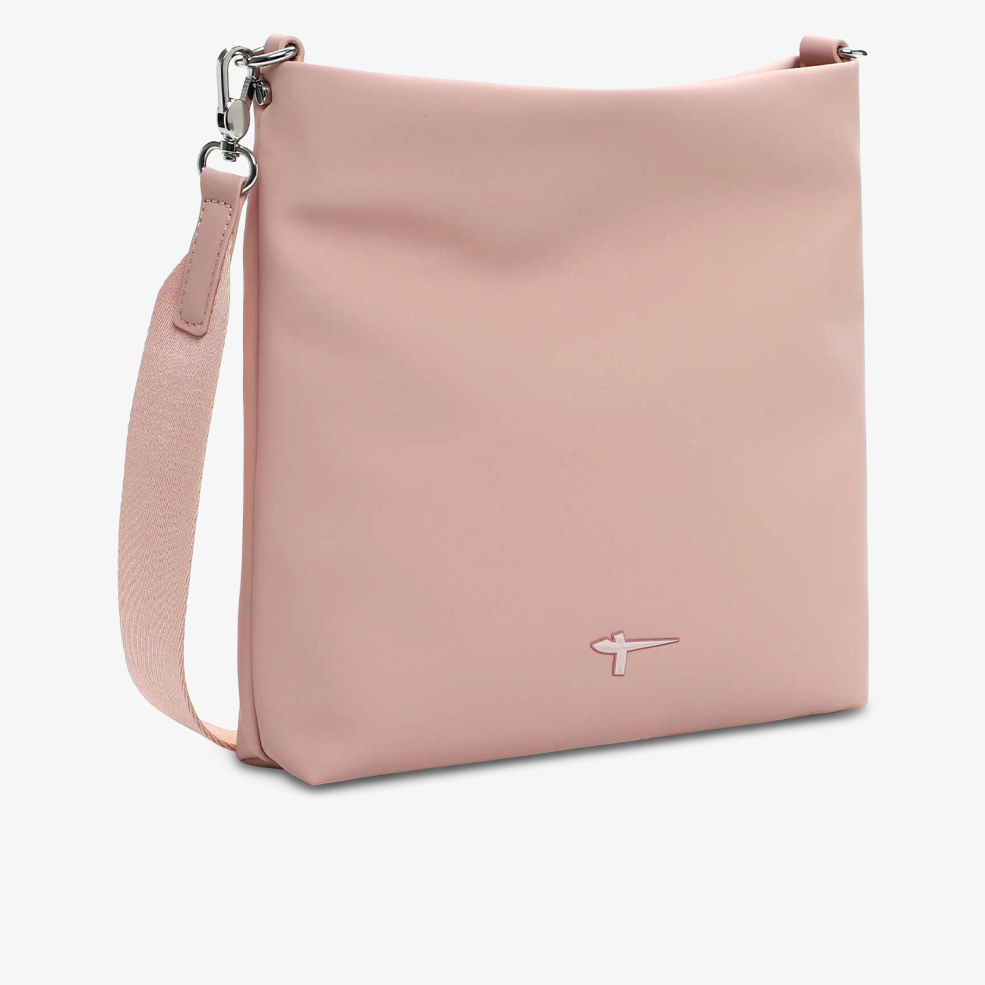 Elegante rosafarbene Umhängetasche mit schlichtem Design und verstellbarem Riemen, hochwertig und leicht