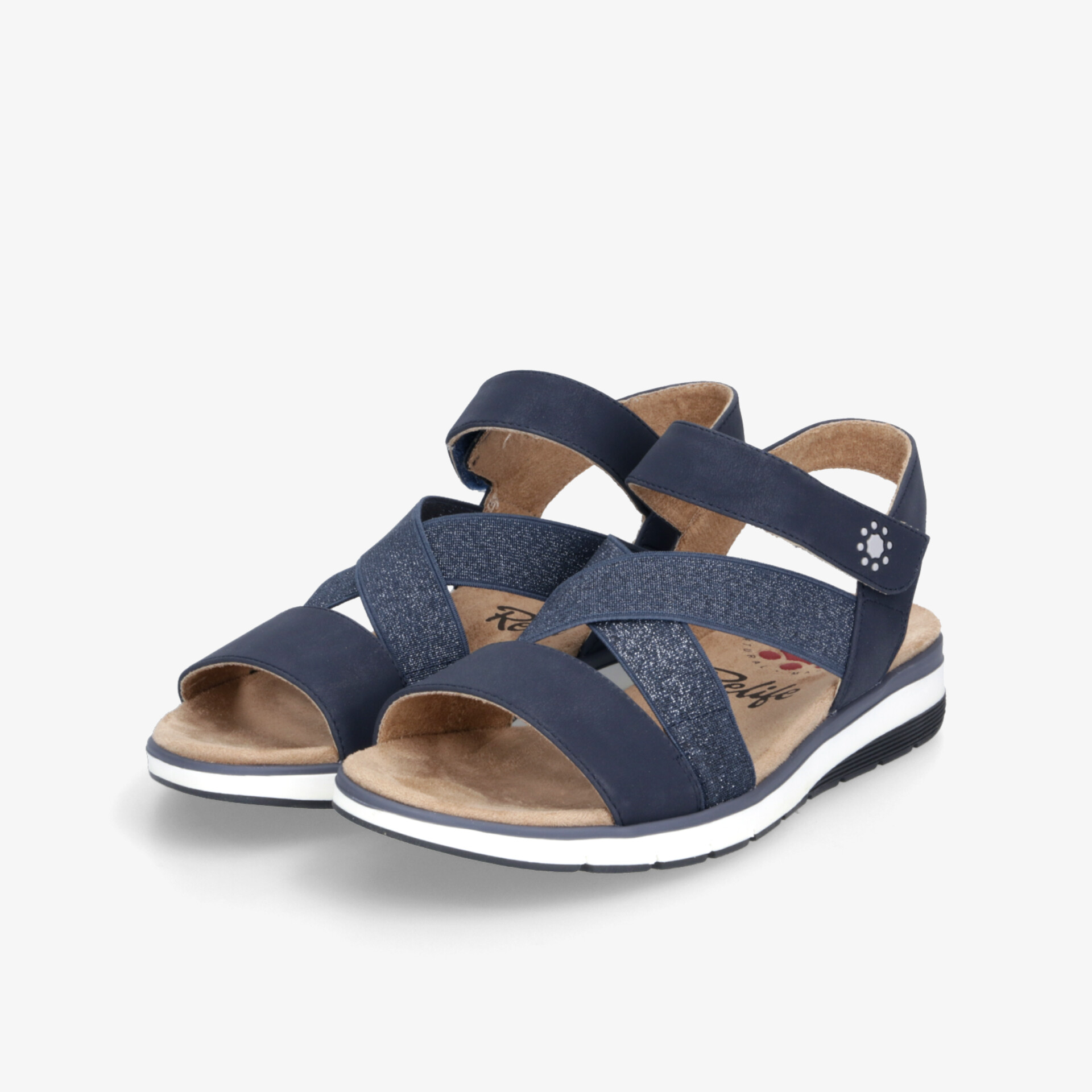 Bequeme blaue Sandalen mit verstellbaren Riemen, gepolsterter Innensohle und rutschfester Sohle für sicheren Halt