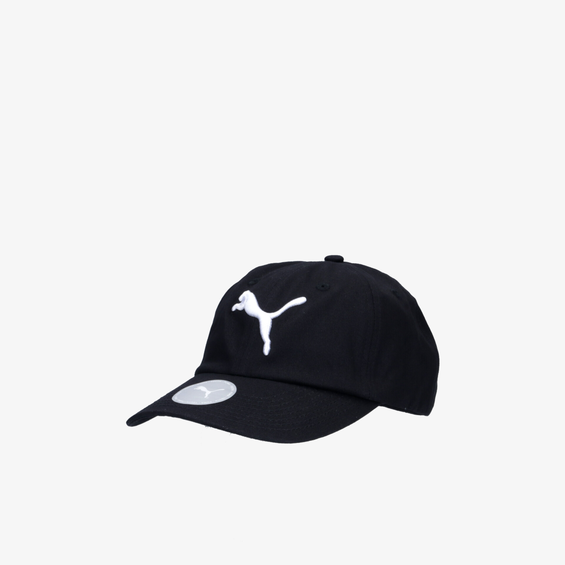 Schwarze Basecap mit weißem Logo, sportlich und klassisch im Design, für vielseitigen Einsatz