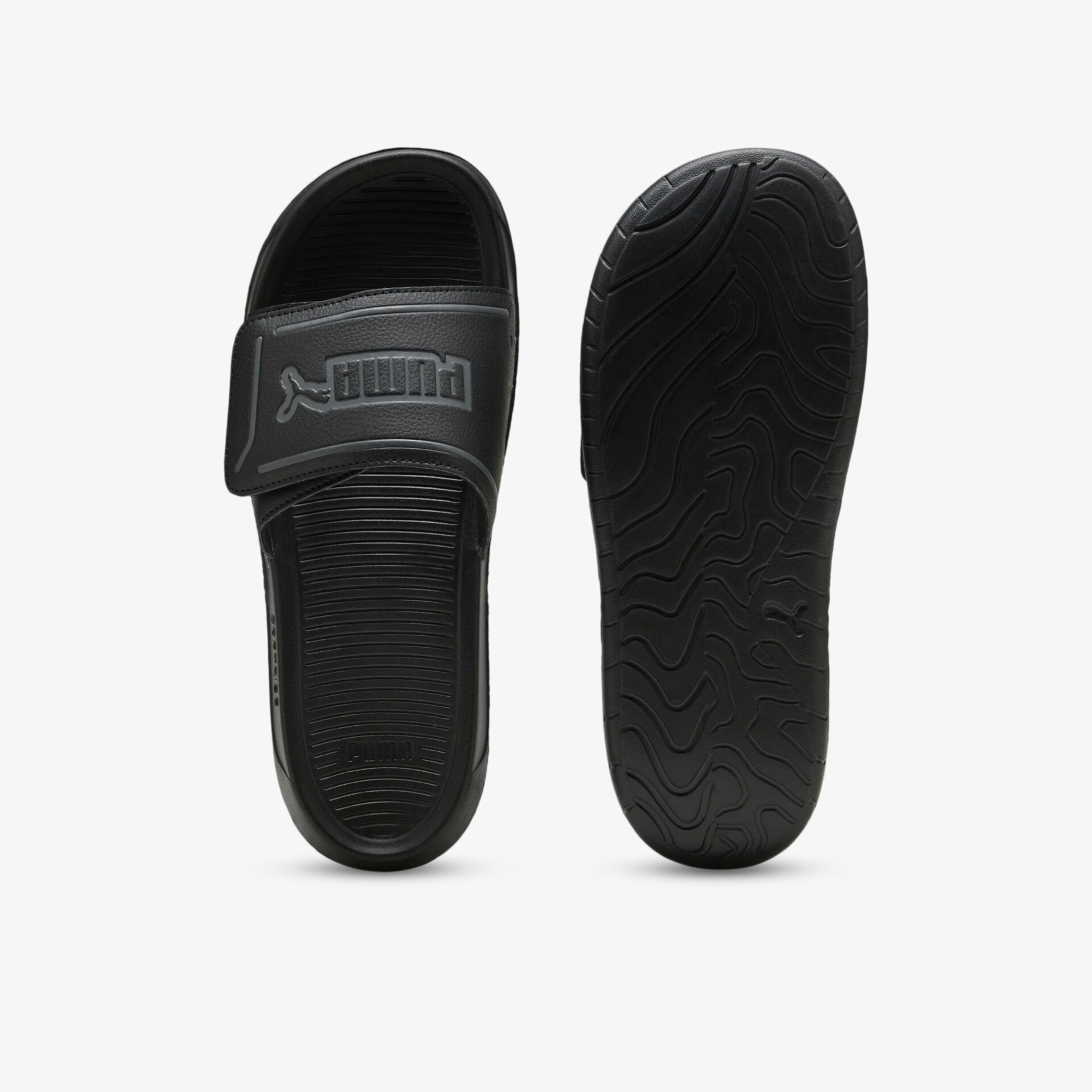 Schwarzer Puma Badeslipper mit weichem Fußbett und rutschfester Sohle für hohen Komfort und sicheren Halt