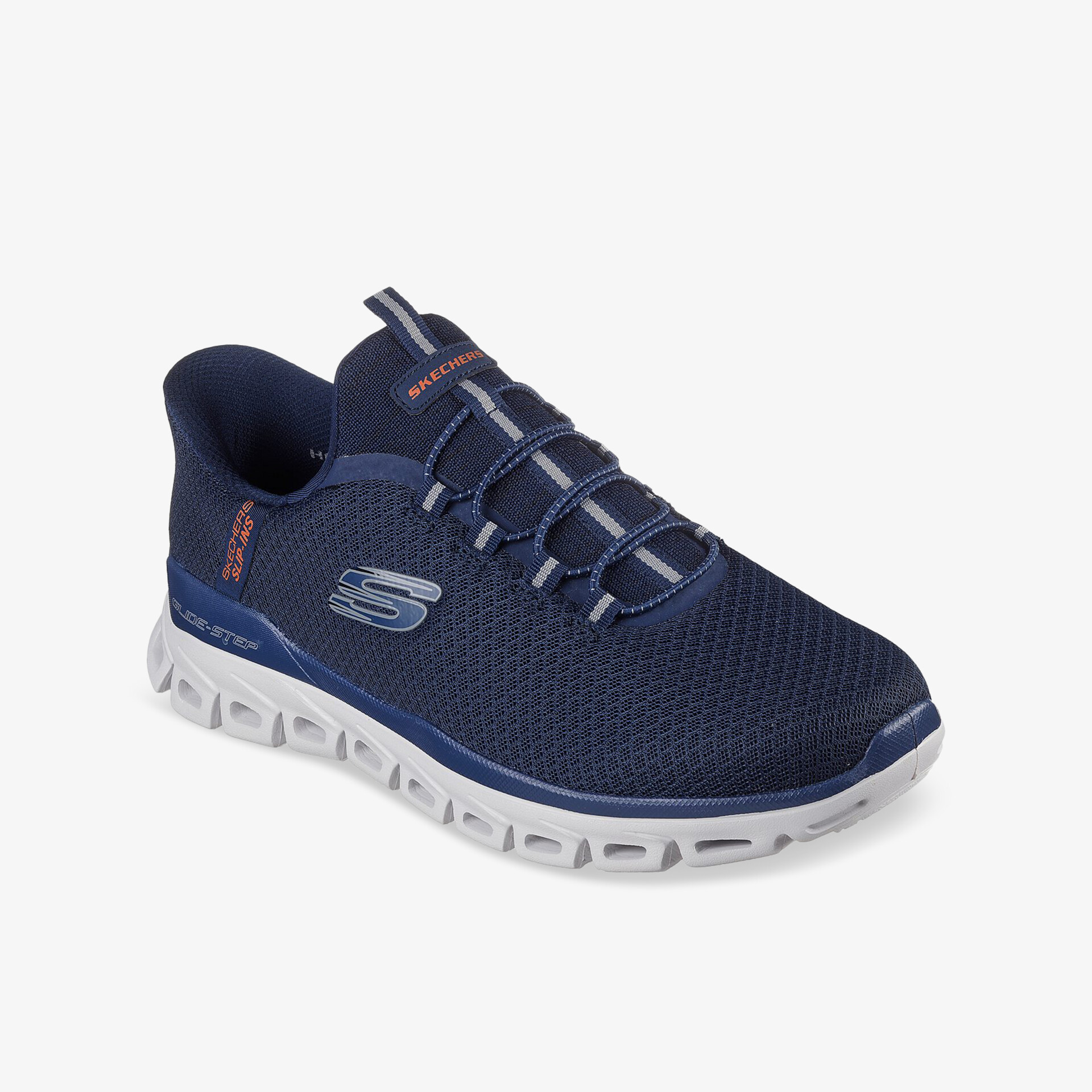 Leichter, atmungsaktiver Sportschuh mit flexibler Sohle und bequemer Passform in navy blau