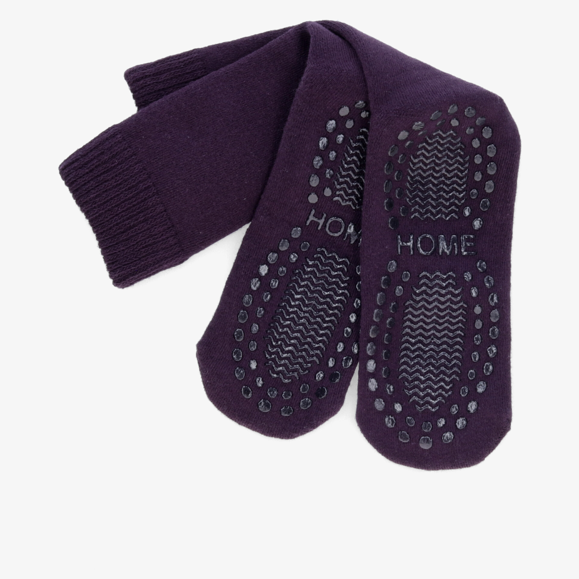 Rutschfeste Socken mit Griffmuster für optimalen Halt und Komfort, ideal für gemütliche Stunden zu Hause.