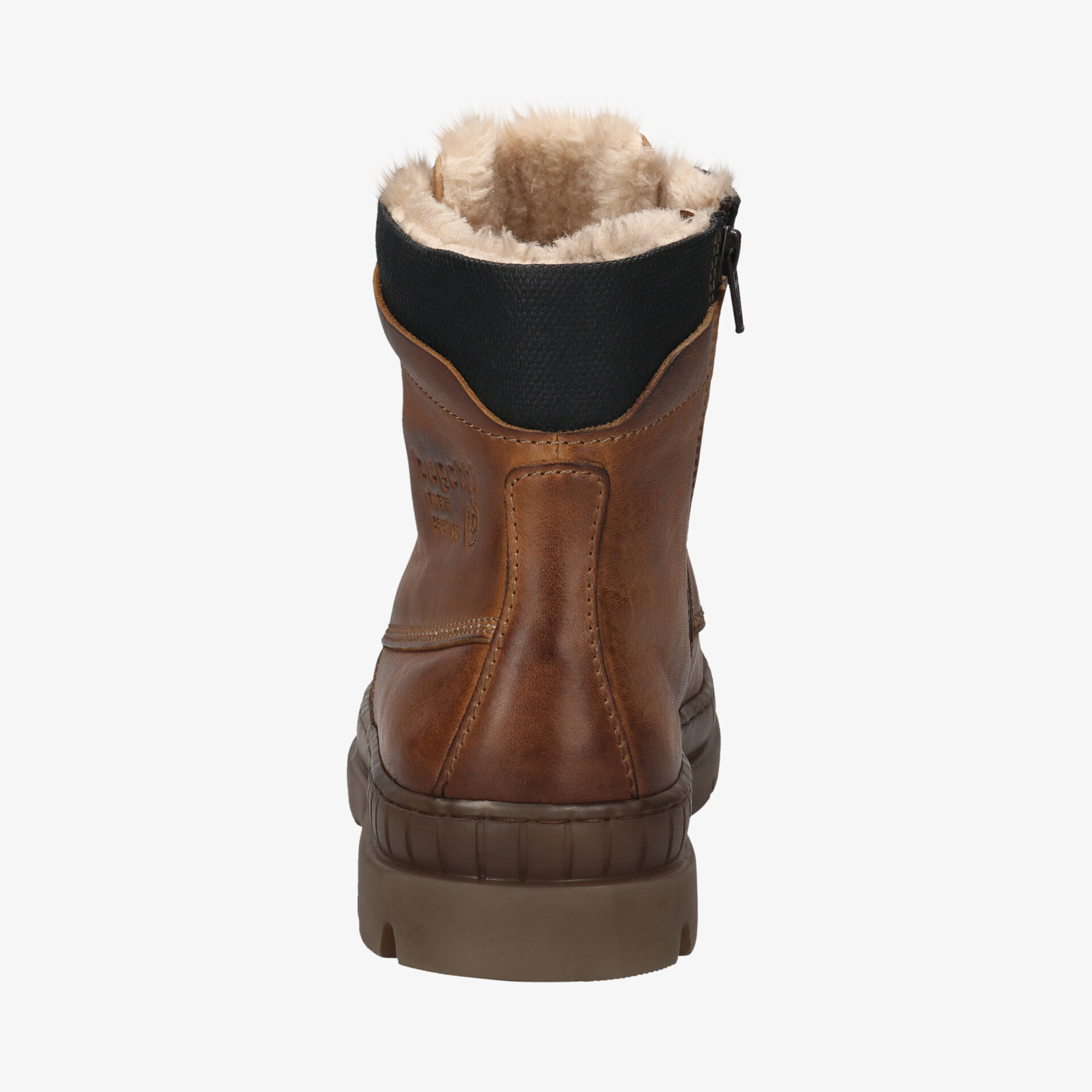 Warmer, robuster Winterstiefel mit weichem Futter, praktischem Reißverschluss und rutschfester Sohle, Rückansicht