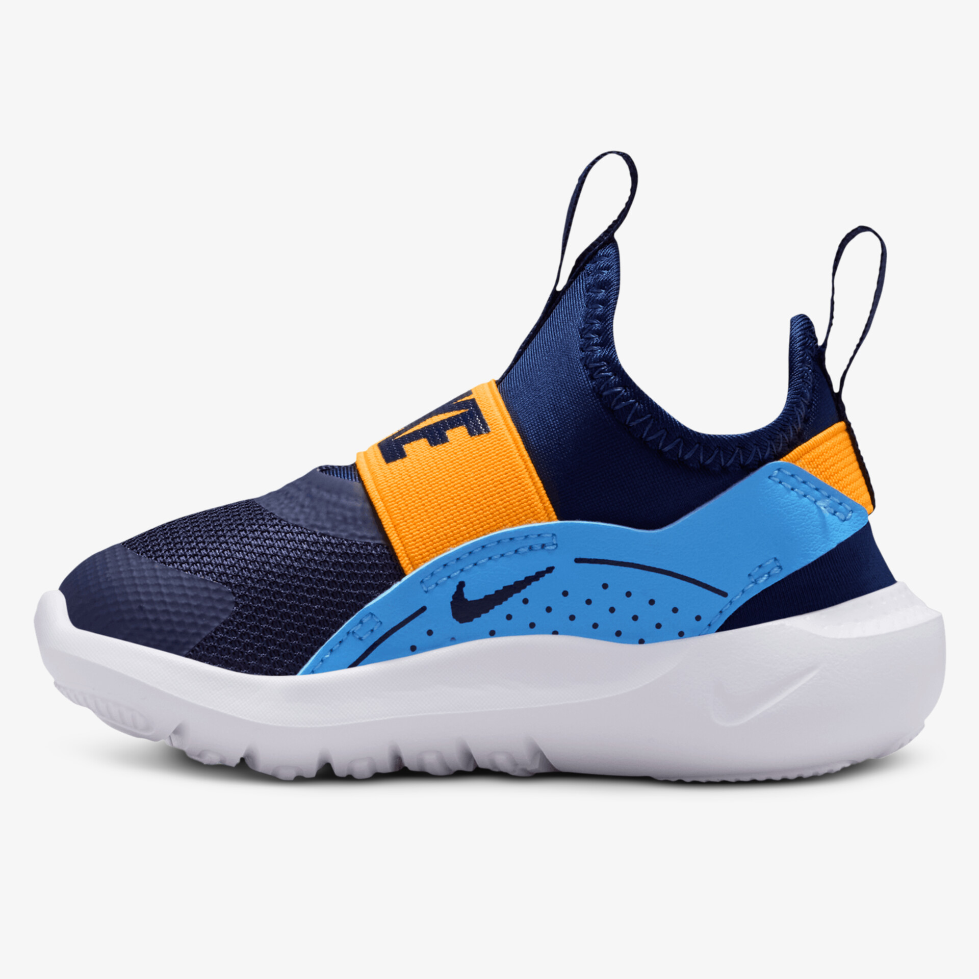 Moderner Sportschuh mit elastischem Band und farbigen Akzenten für maximalen Komfort und Stil.