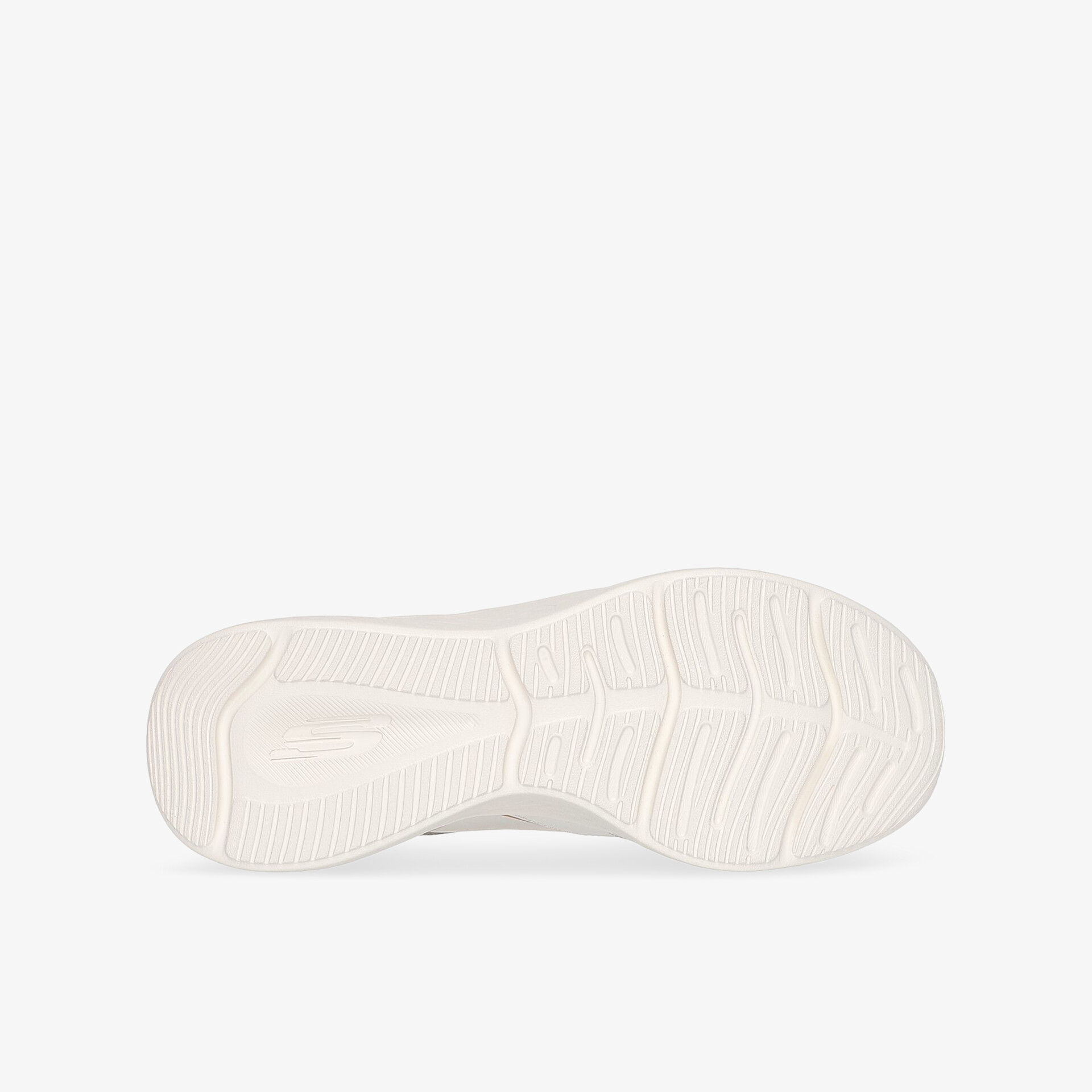 Weiße Schuhsohle mit rutschfestem Profil für sicheren Halt und hohen Komfort beim Gehen