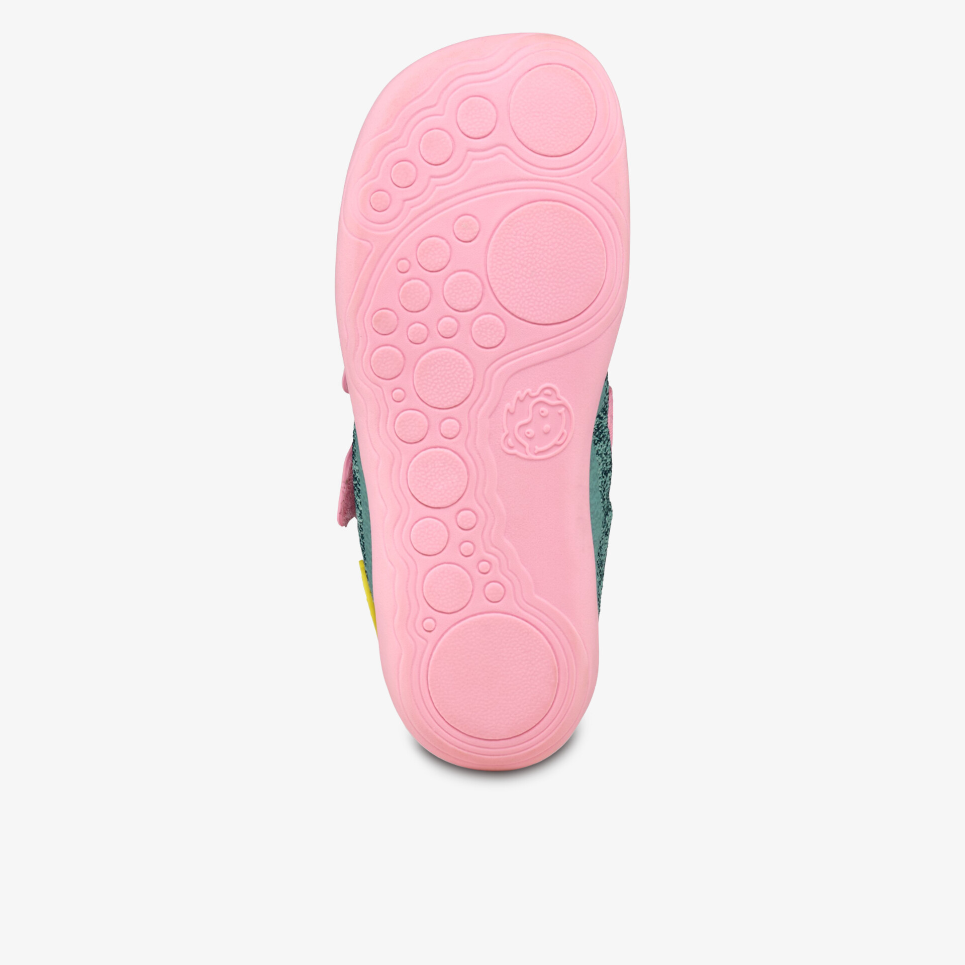 Robuste rutschfeste Sohle mit runden Mustern für optimalen Grip und Komfort