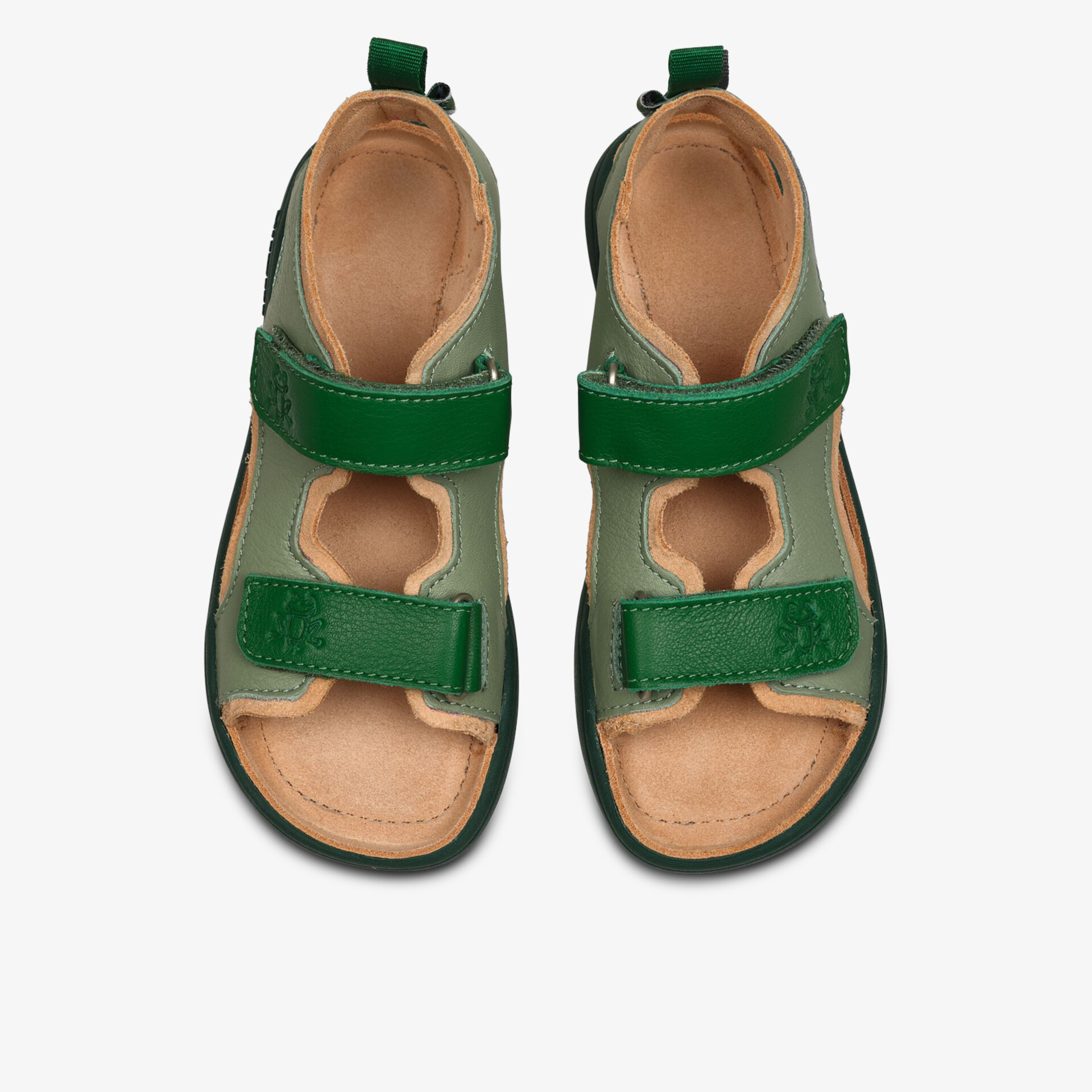 Grüne Sandalen mit verstellbarem Klettverschluss, bequem und leicht, perfekt für warme Tage und flexiblen Tragekomfort