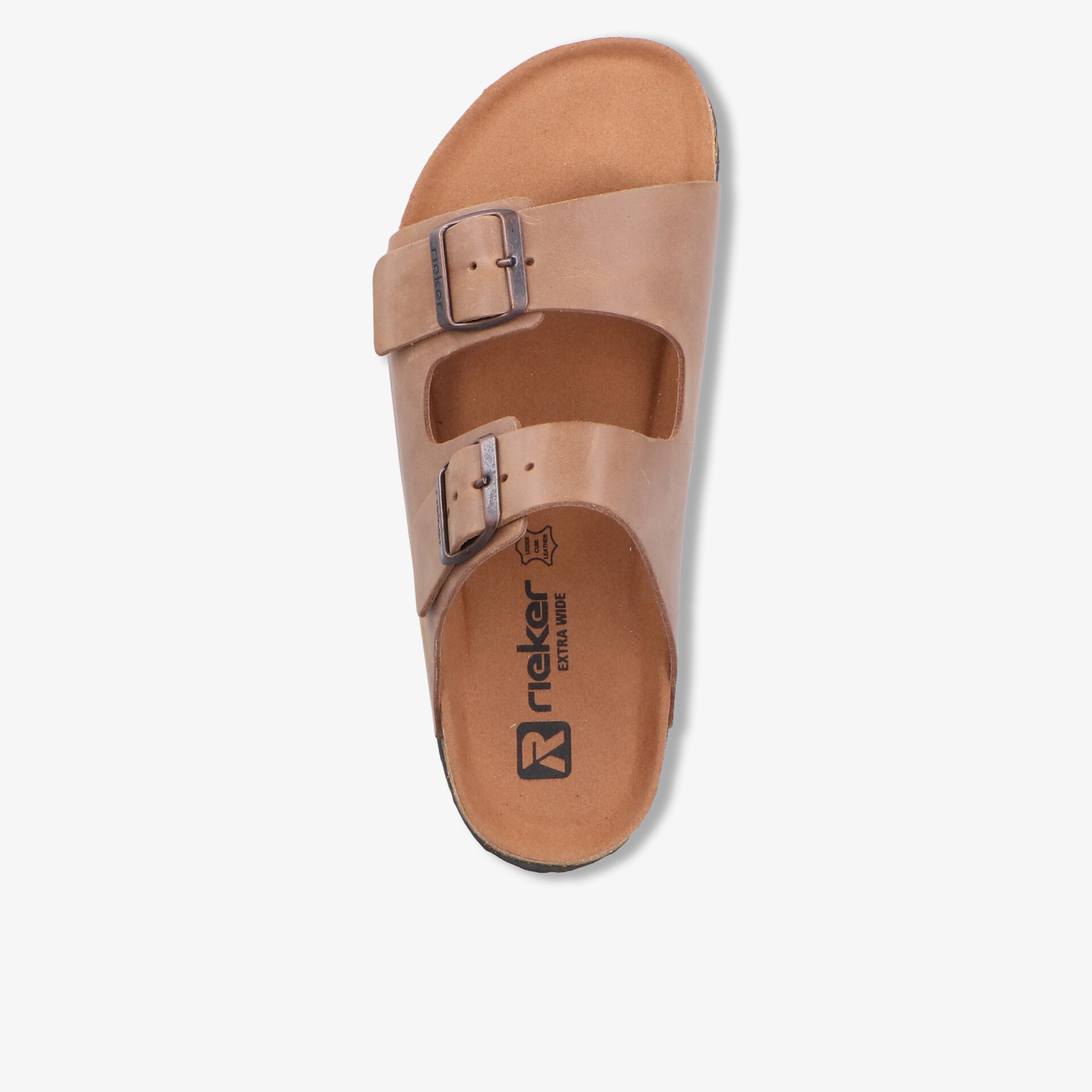 Moderne Sandale aus braunem Leder mit verstellbaren Schnallen und komfortabler Passform