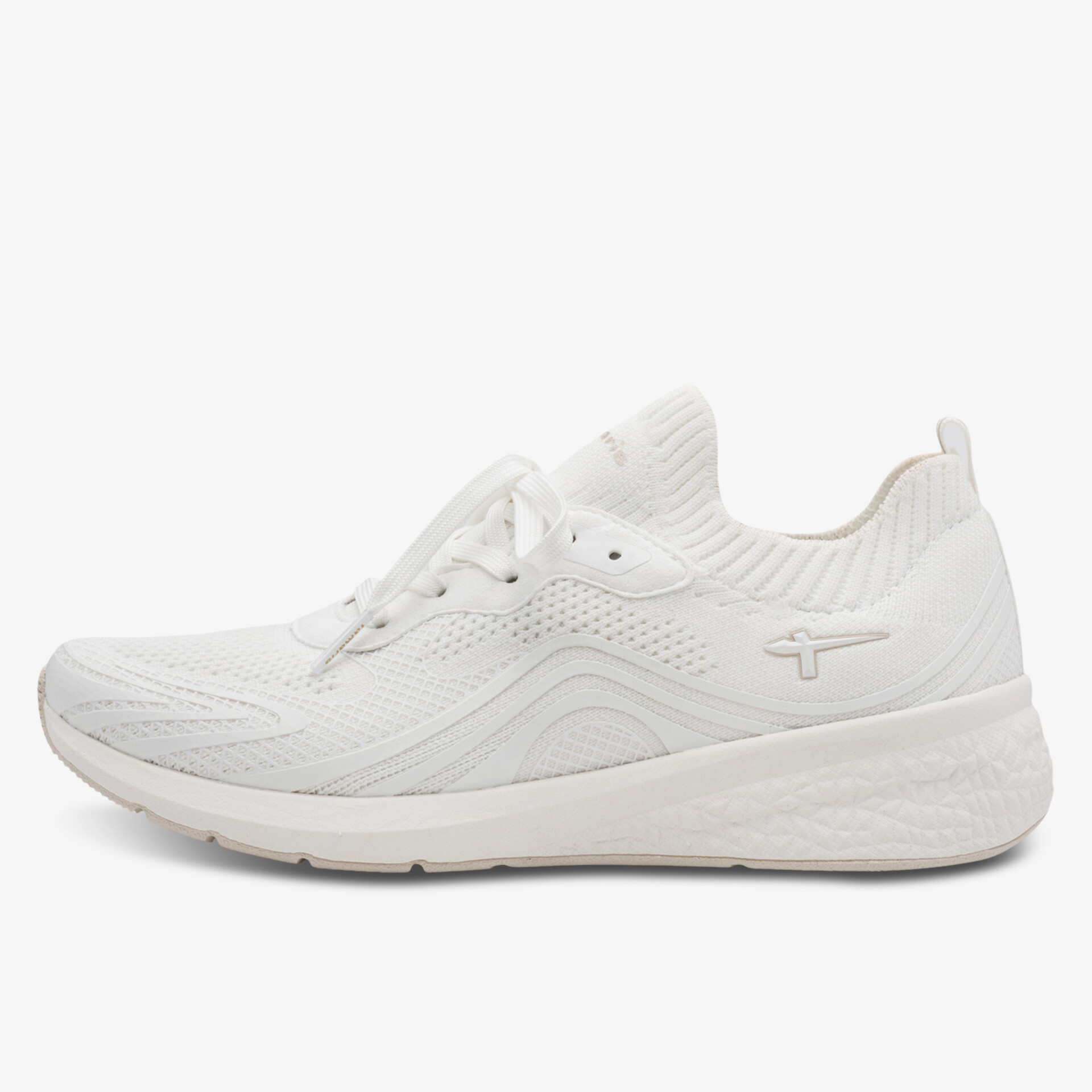 Leichter weißer Sneaker mit atmungsaktivem Material und flexibler, komfortabler Sohle