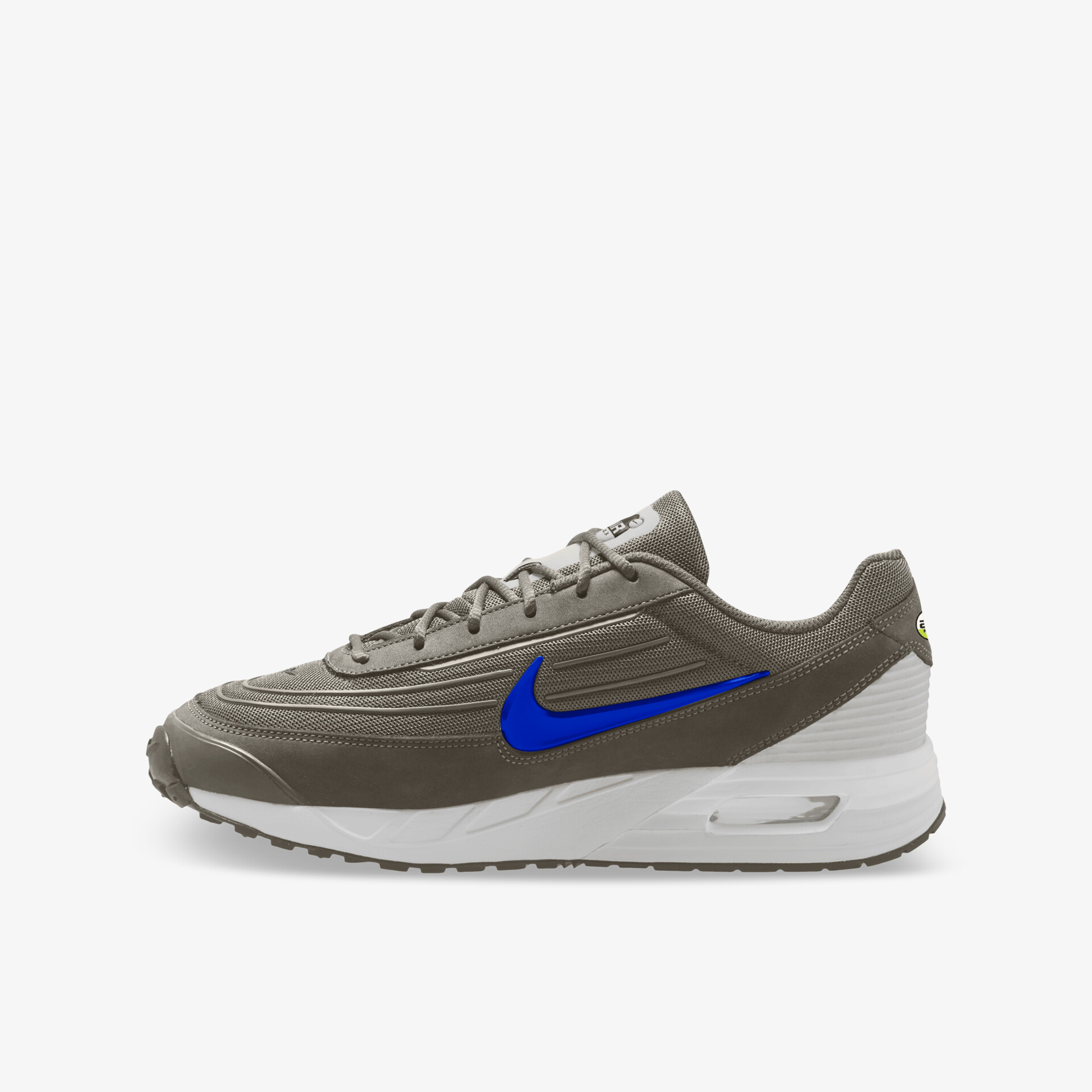 Leichtes und komfortables Nike Sneaker-Modell mit blauer Markenlogo in klarer seitlicher Ansicht