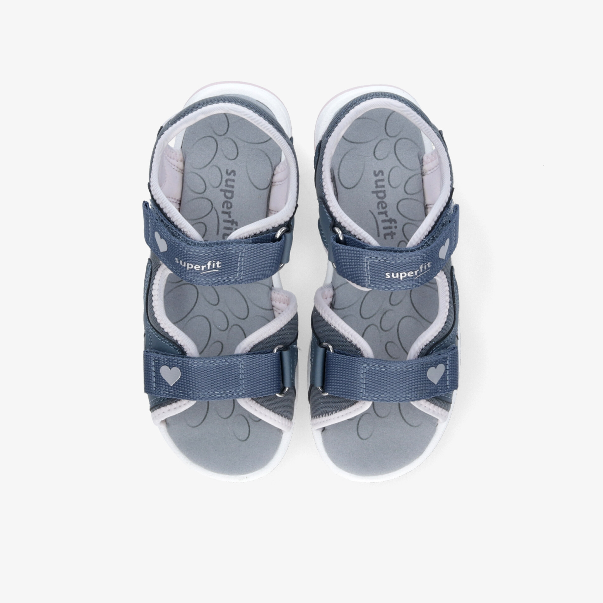 Sportliche Sandalen in Blau und Grau mit verstellbaren Klettverschlüssen und gepolstertem Fußbett für hohen Tragekomfort