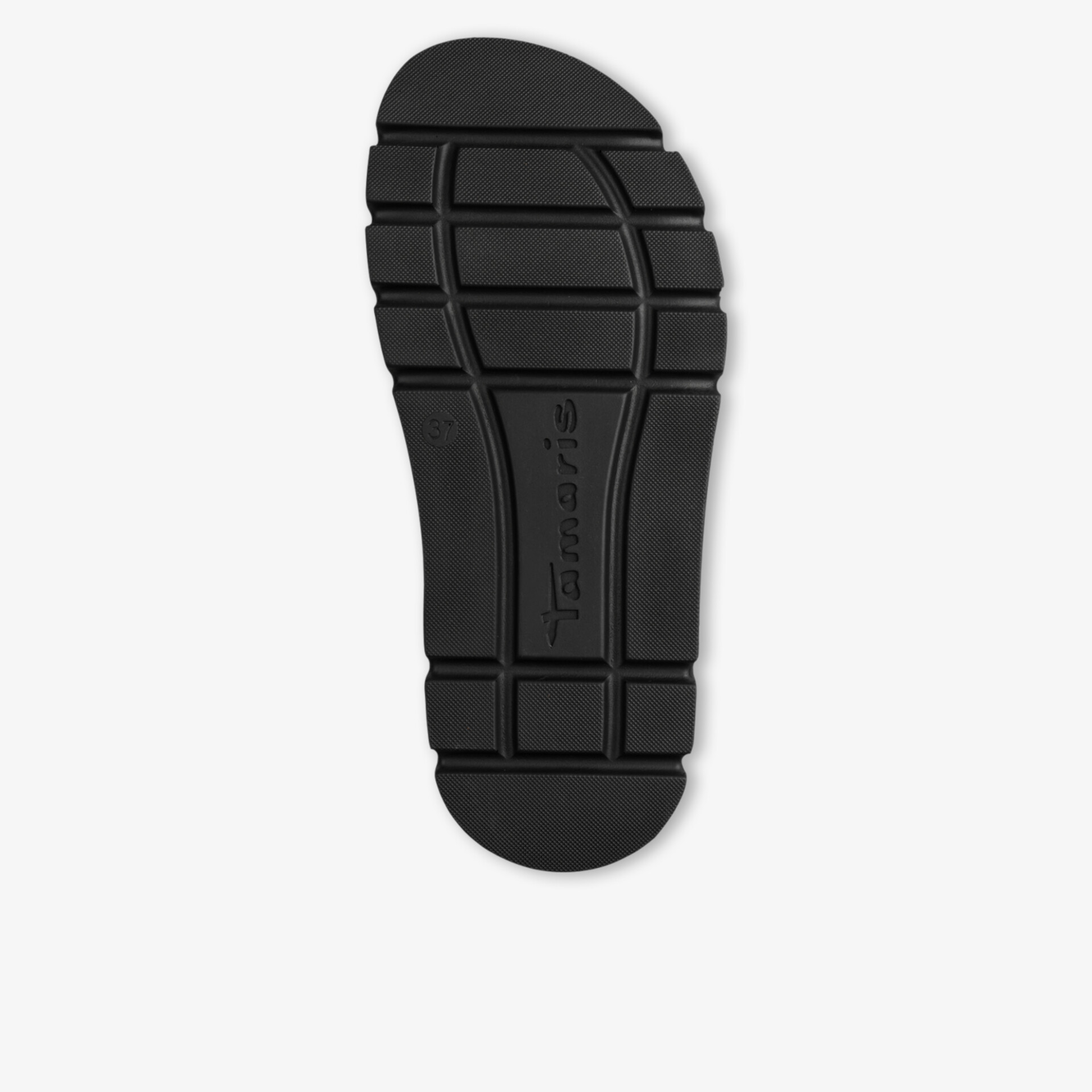 Robuste, rutschfeste Schuhsohle für optimalen Halt und Komfort.