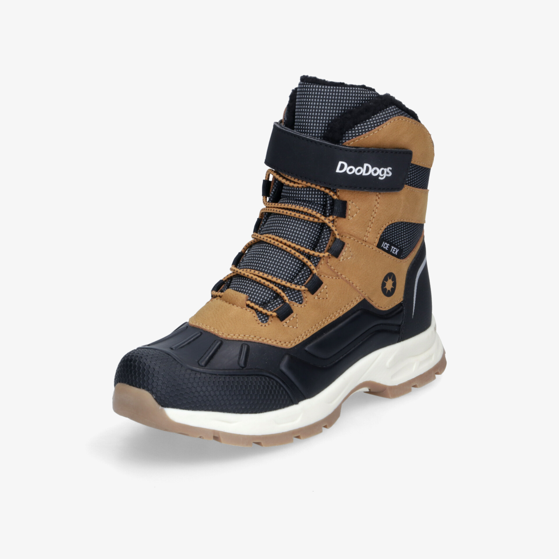 Robuster Wanderschuh mit wasserabweisendem Material, warmem Innenfutter und rutschfester Sohle für komfortablen Halt