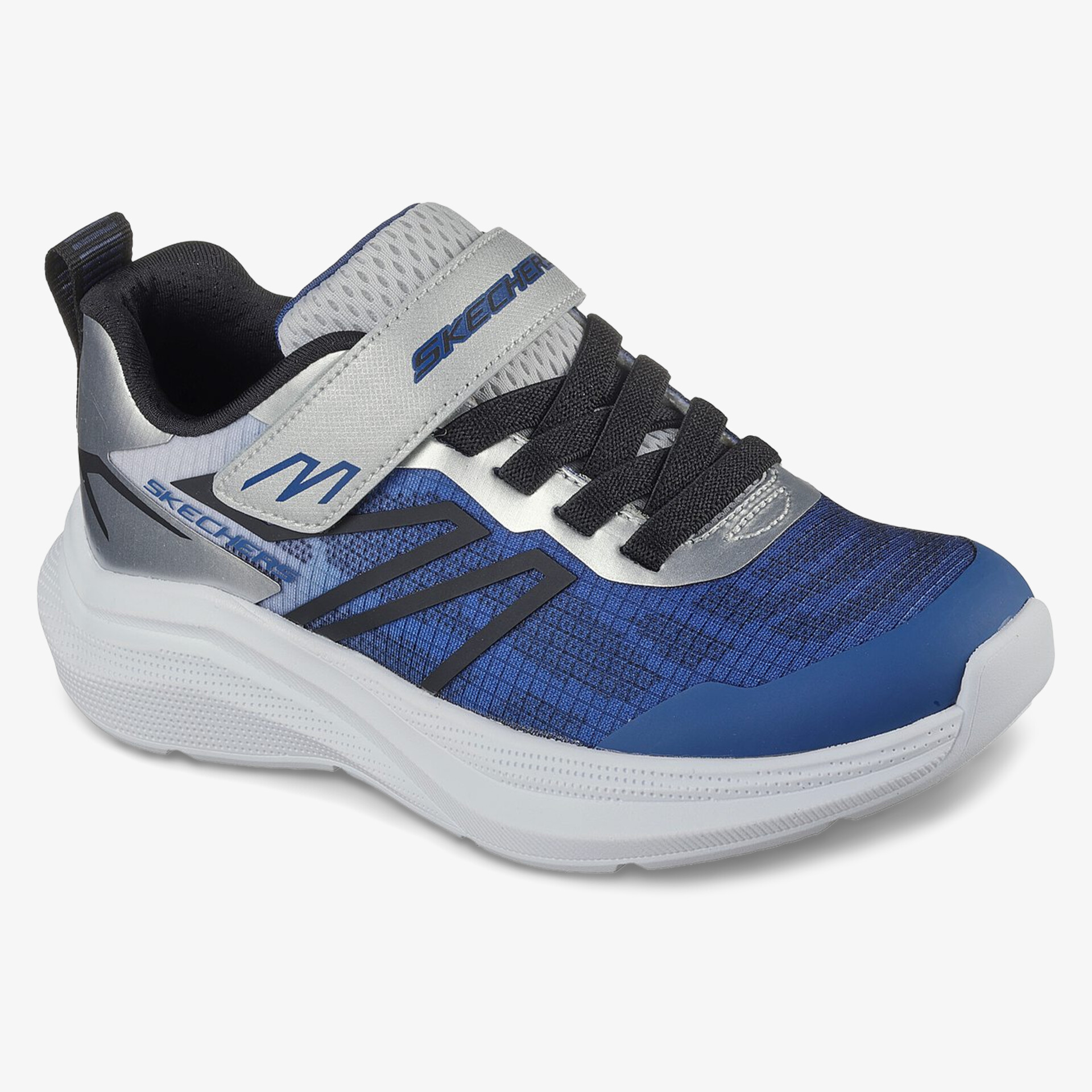 Sneaker mit modernem Design, blauen Akzenten und Klettverschluss für optimalen Halt