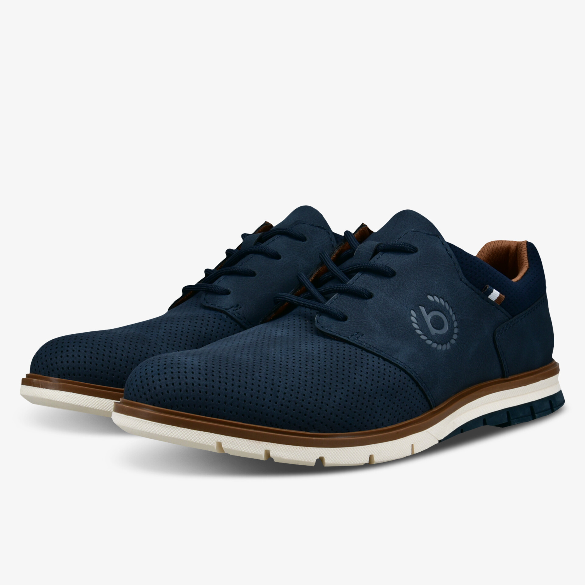 Elegante blaue Schuhe mit bequemer Sohle und stilvollem Design für vielseitige Anlässe.