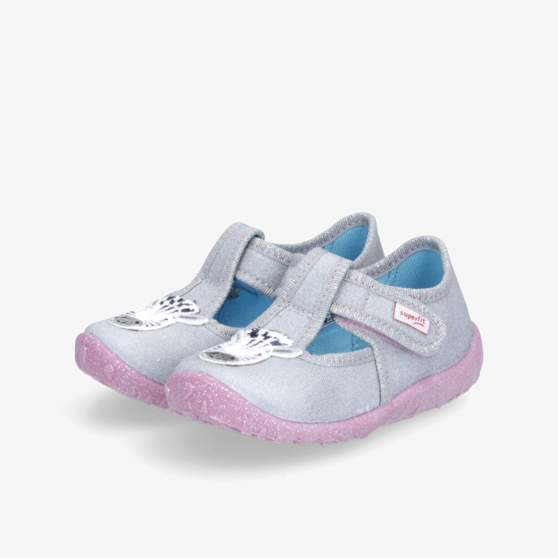 Leichte Babyschuhe in Grau mit weichem Material, flexible rutschfeste Sohle und praktischem Klettverschluss für optimalen Halt