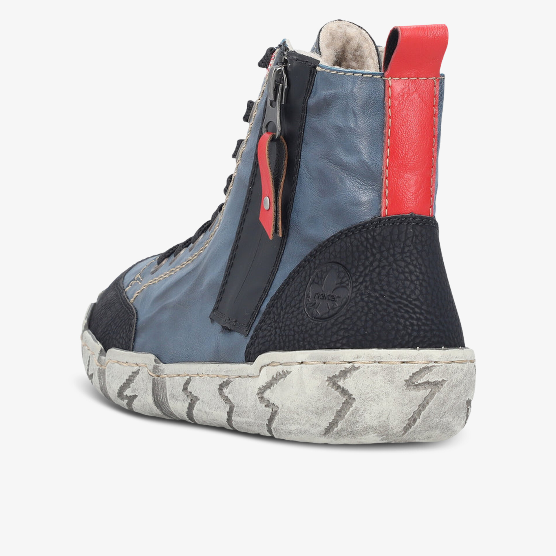 Hoher Sneaker mit Reißverschluss und robustem Absatz für komfortablen Sitz und trendigen Look