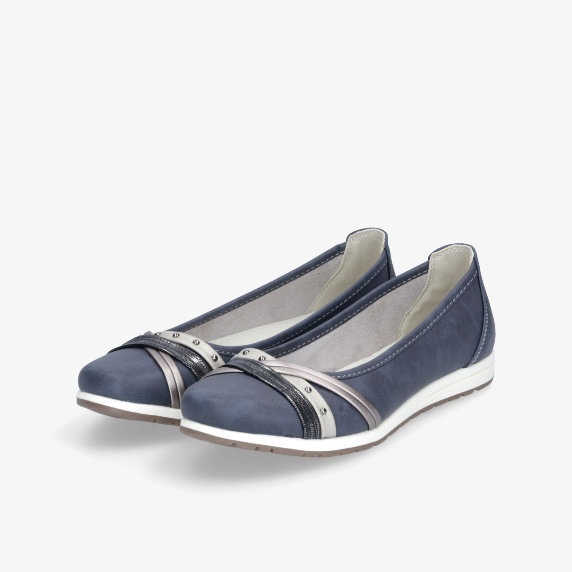 Moderne blaue Ballerinas mit weichem Material und flexibler Sohle für bequemen und stylischen Tragekomfort
