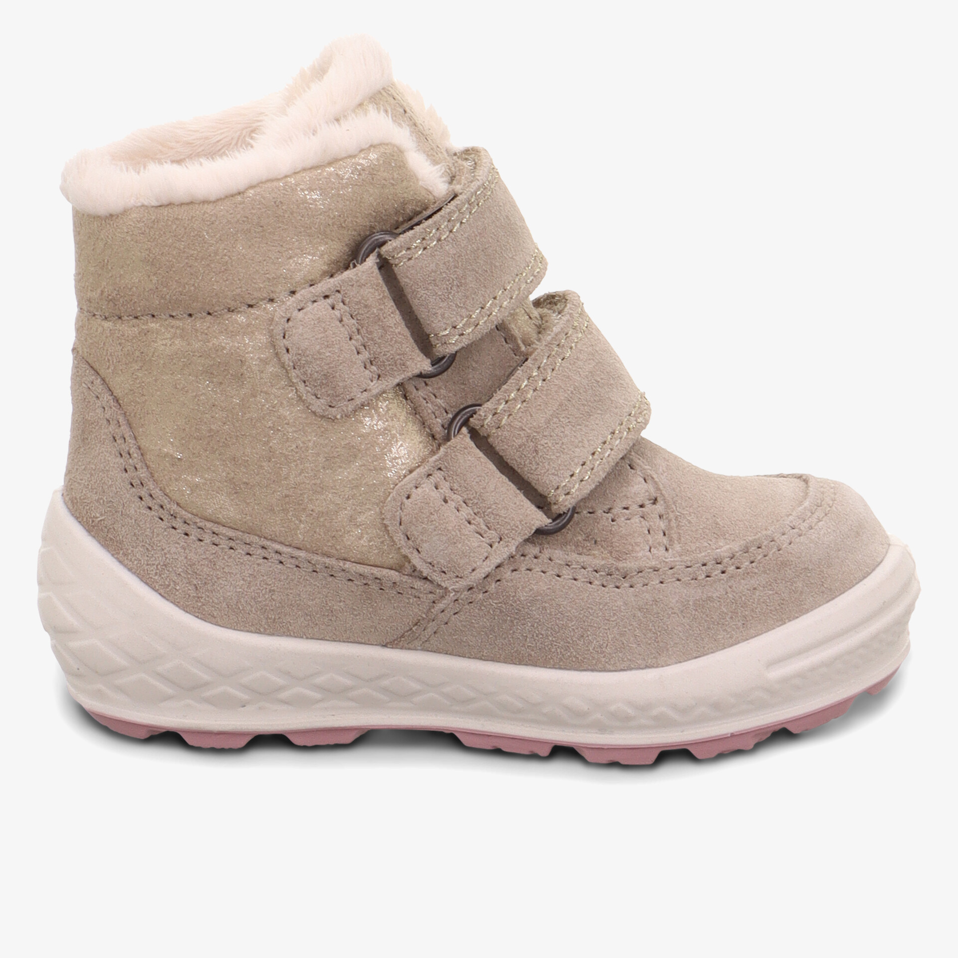 Warmer Winterstiefel mit weichem Innenfutter und sicherem doppeltem Klettverschluss für guten Halt