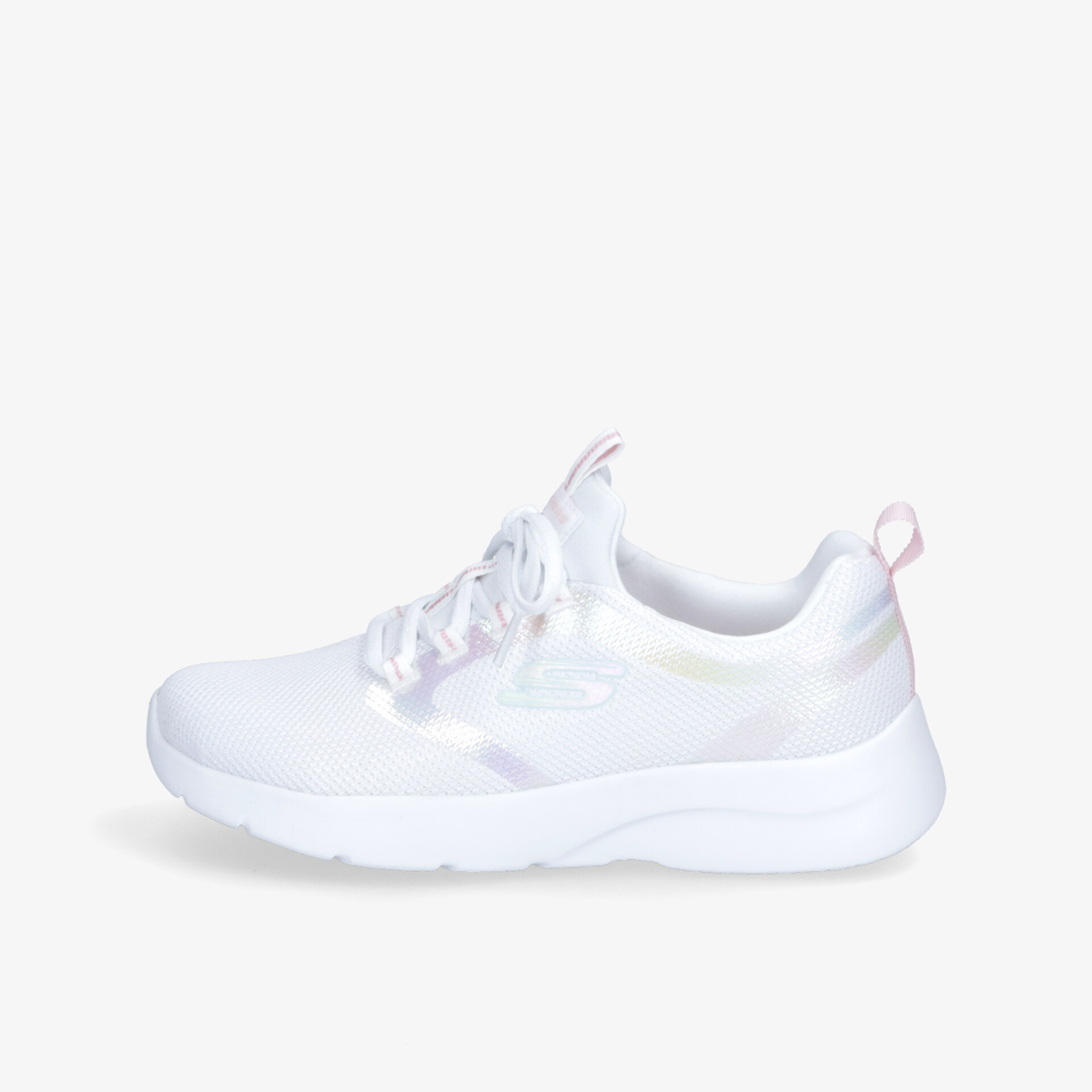 Moderner weißer Sneaker mit schnittigem Design und dick gepolsterter Sohle für maximalen Komfort und Stil.
