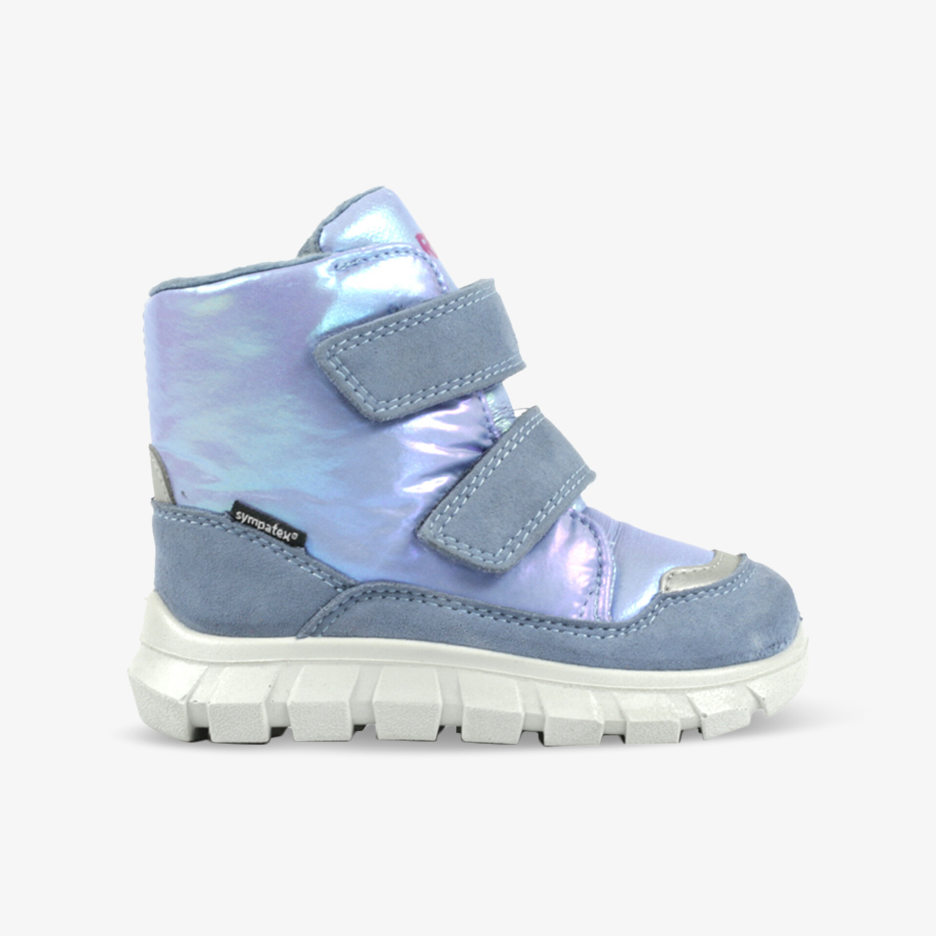 Wasserdichter blauer Winterstiefel mit warmem Innenfutter, robustem Klettverschluss und rutschfester Sohle