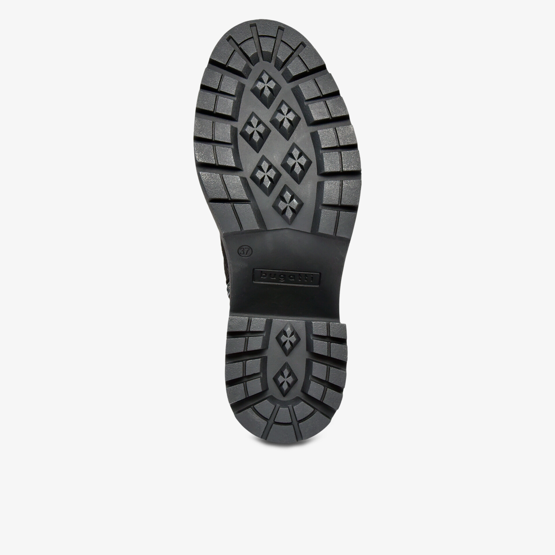 Robuste, profilierte Schuhsohle für sicheren Halt und optimale Traktion auf verschiedenen Untergründen