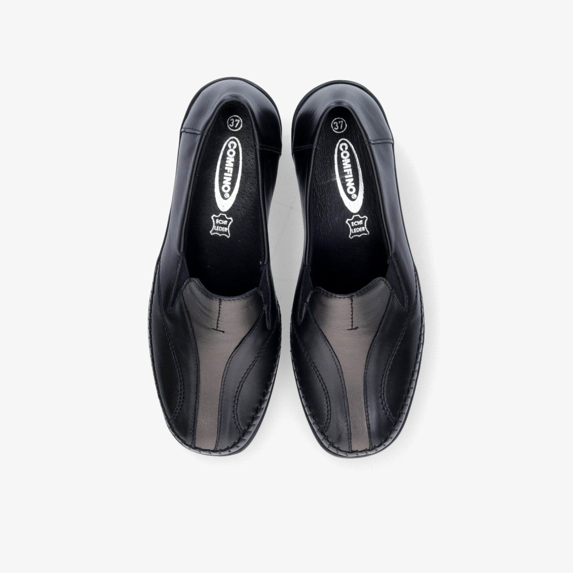 Elegante schwarze Schuhe in hochwertiger Lederoptik mit bequemer Passform und zeitlosem Design.