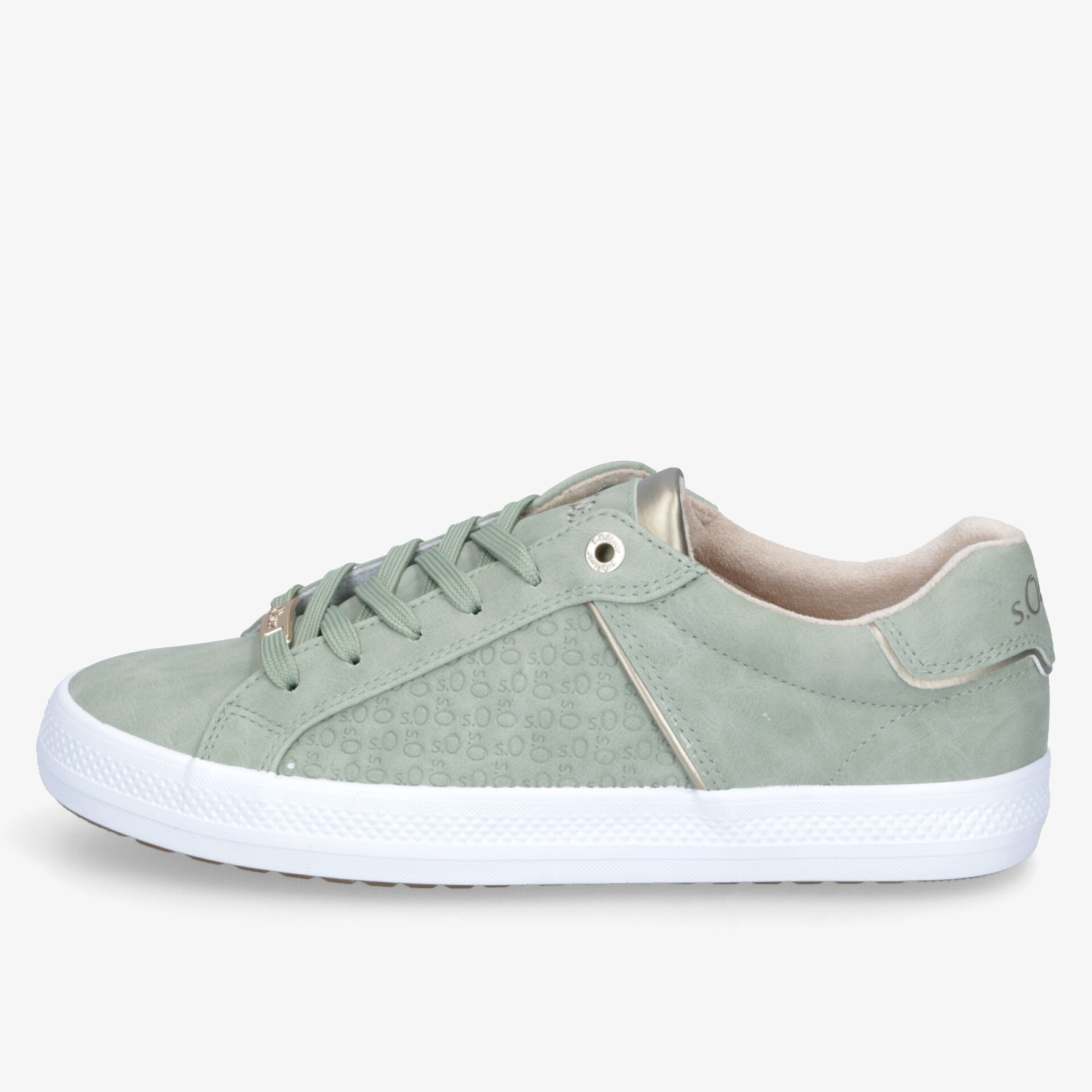 Moderner grüner Sneaker mit weißer Sohle, bequemer Schnitt und sportlichem Design für den Alltag