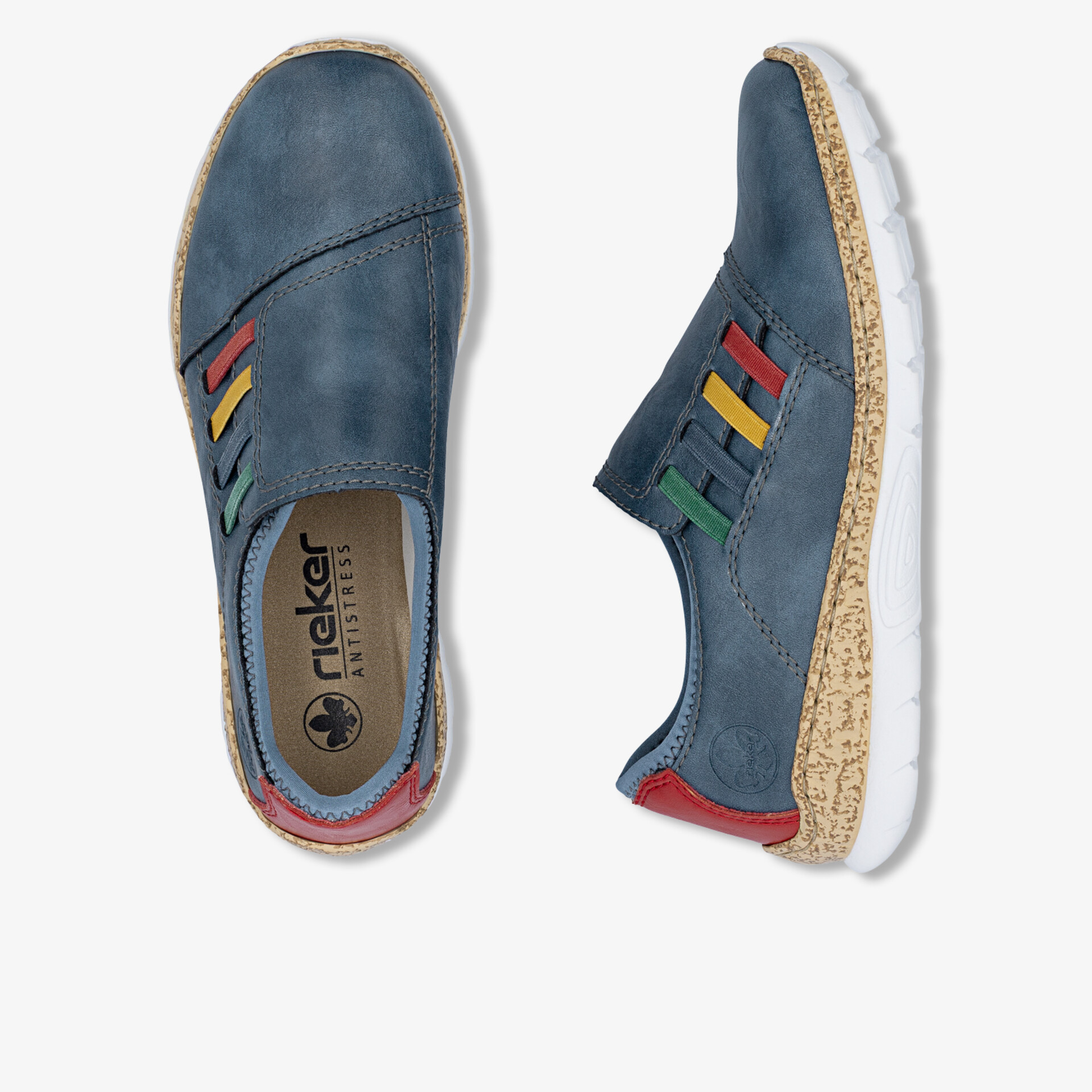 Bequemer blauer Schuh mit flexibler Passform und rutschfester Sohle für optimale Bewegungsfreiheit