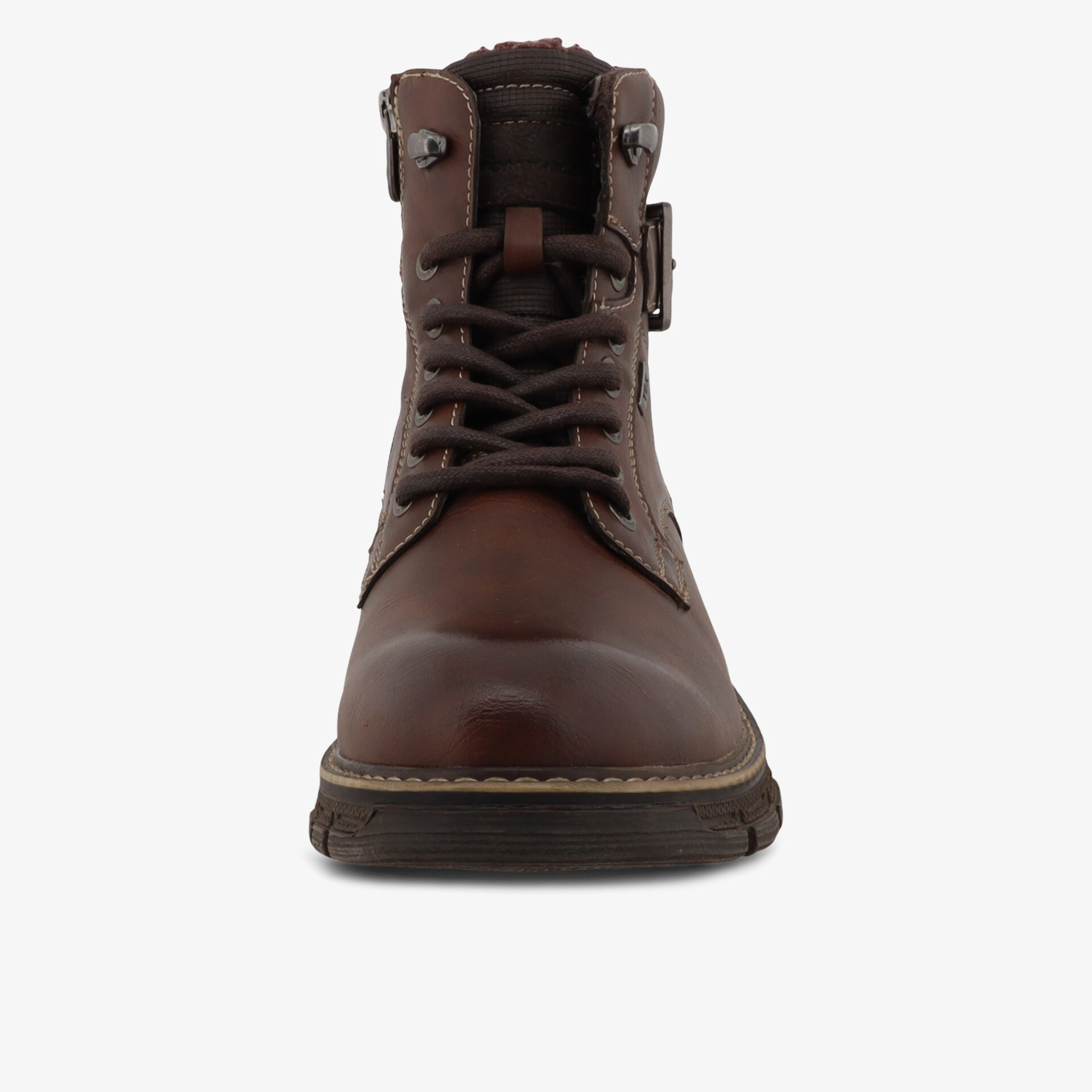 Robuster brauner Schnürstiefel mit langlebiger Sohle und komfortablem, wetterfestem Obermaterial