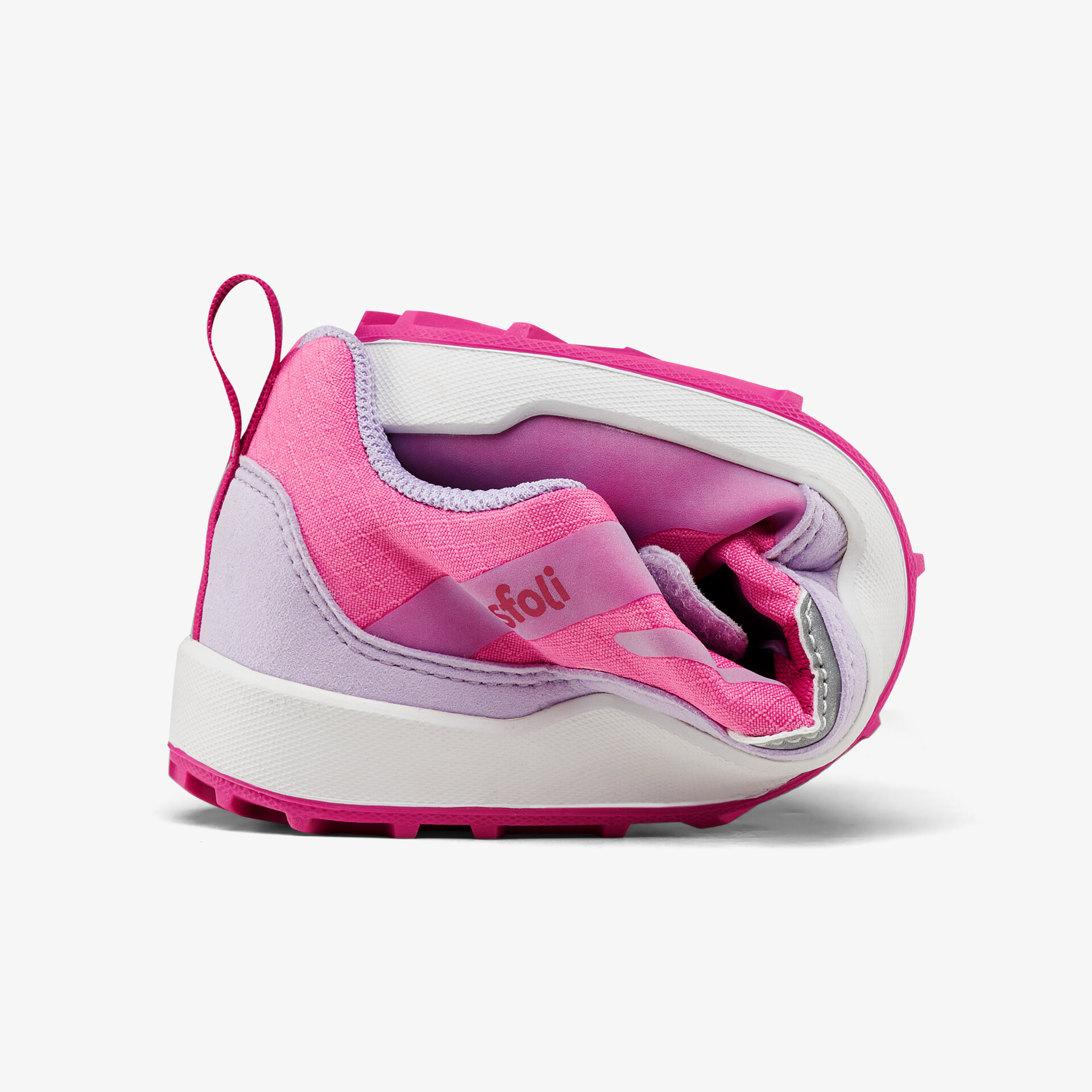Flexibler und federleichter Sneaker in Pink und Grau, ideal für hohen Tragekomfort und Stabilität
