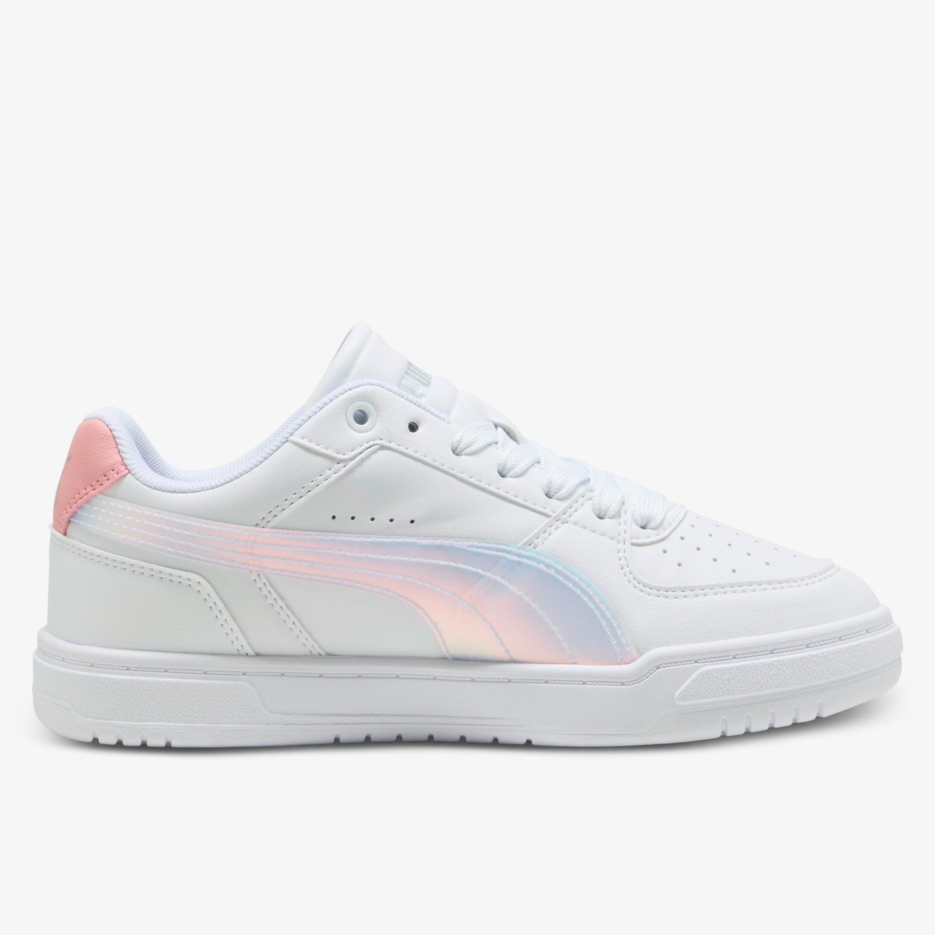 Moderner weißer Sneaker mit sportlichem Look und komfortabler, leichter Sohle aus Leder